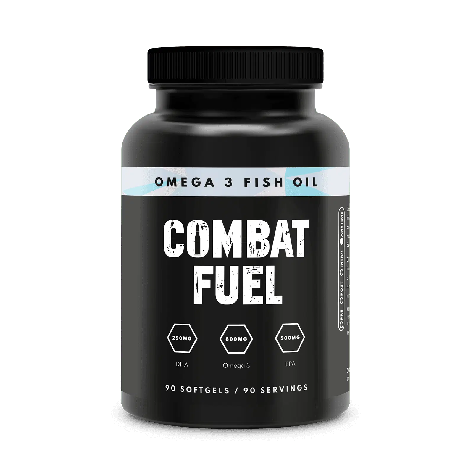 Combat Fuel Omega 3 Fish Oil Supplement - 90 Softgels for Heart, Brain & Joint Health - Supports Immune System & Healthy Lifestyle