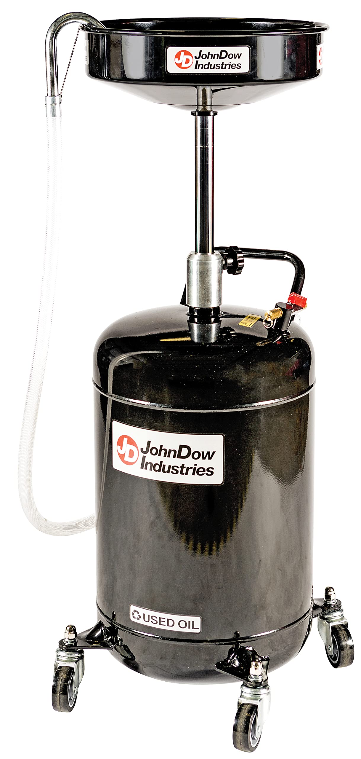 JohnDow Industries JDI-18DC 18 Gallon Portable Oil Drain with Self-Evacuating System - 16