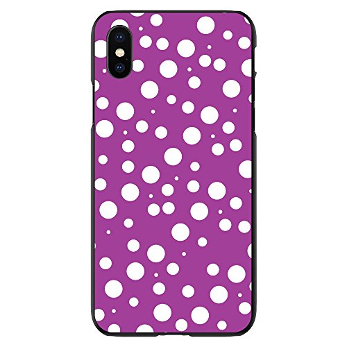 Fuchsia White Bubbles Polka Dots On Black Case