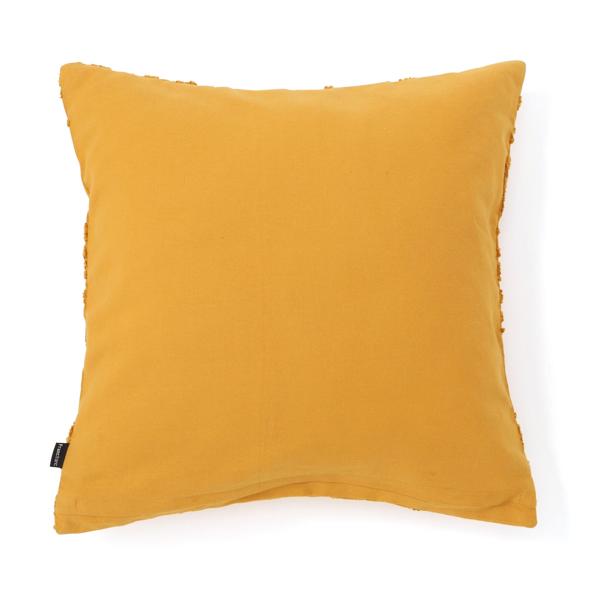Botanical Embroidery Cushion Cover 18x18 Inches Yellow - Soft Decorative Pillow Case for Sofa, Bed, Living Room & Home Decor
