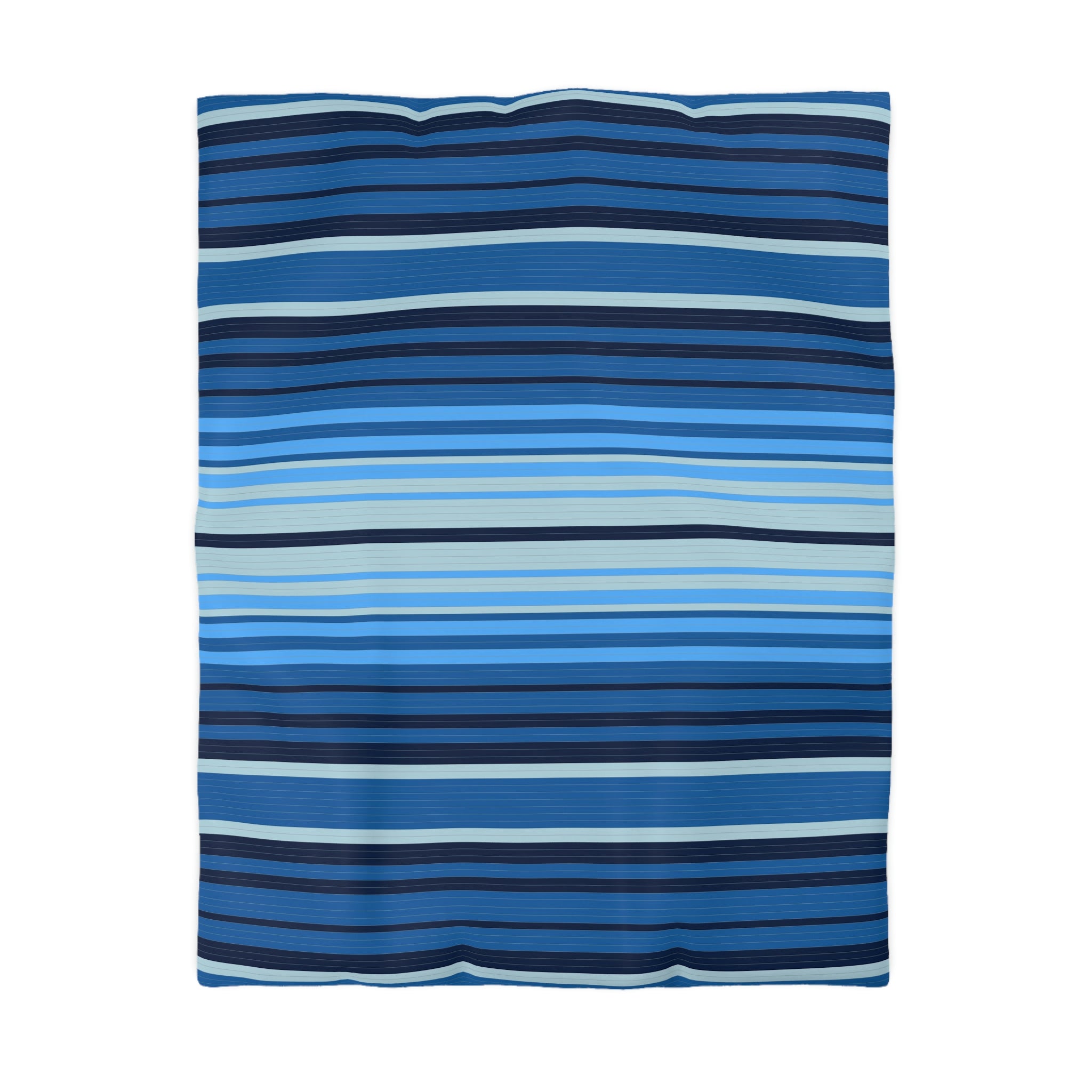 Sweetwater Striped Microfiber Duvet Cover Set - Soft Breathable Bedding Comforter Cover for All Seasons - Perfect for Master Bedroom, Guest Room & Dorm Decor