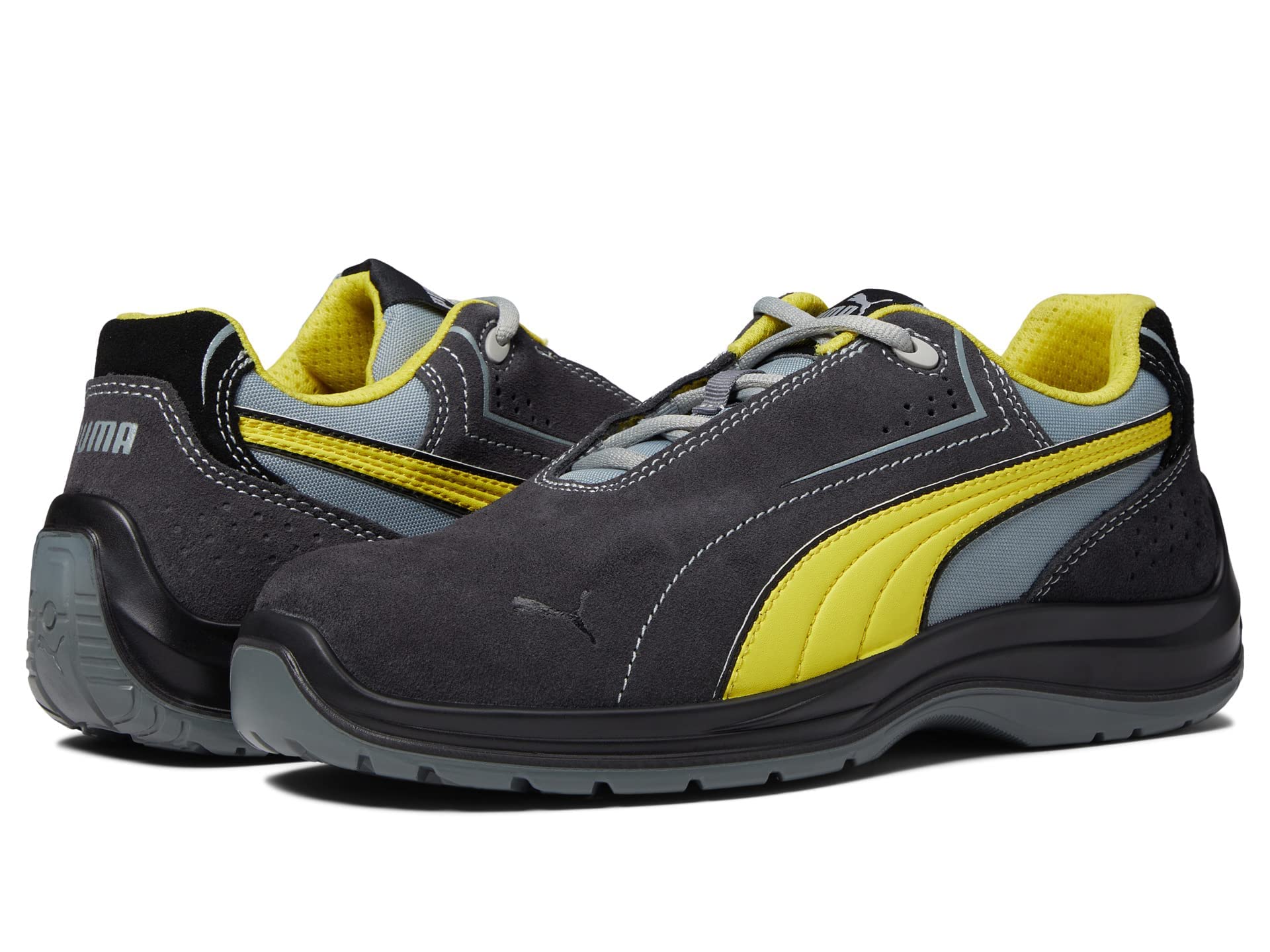 PUMA Safety Men's Touring Low Composite Toe Work Shoes - Slip Resistant, Electrical Hazard (EH) Protection - Ideal for Construction, Warehouse & Industrial Work Environments