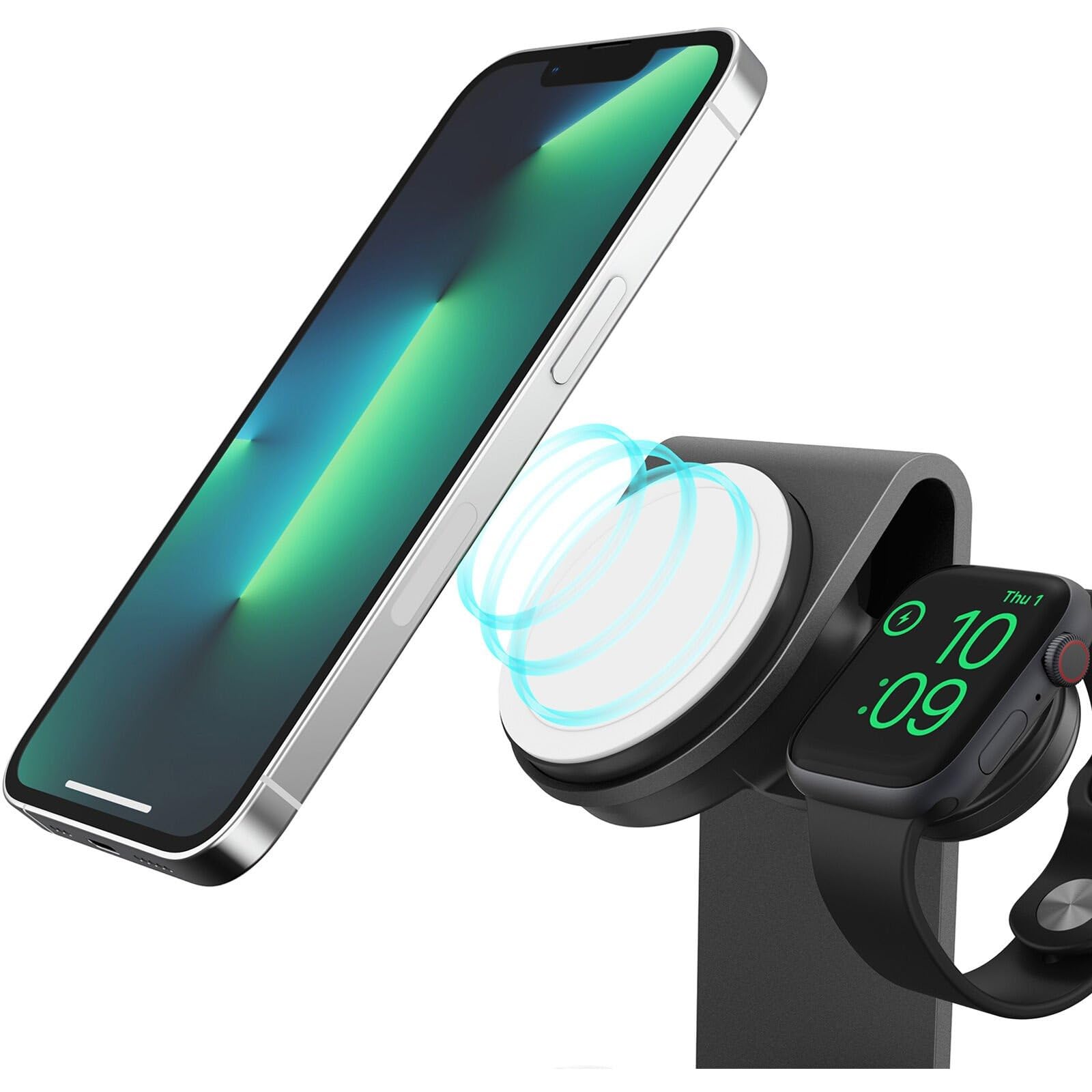 OtterBox 3-in-1 MagSafe Wireless Charging Station for iPhone, Apple Watch & AirPods - Fast Charging Stand for Home & Office - Black