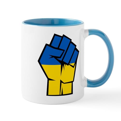 White/Blue Inside - Stand With Ukraine Mugs