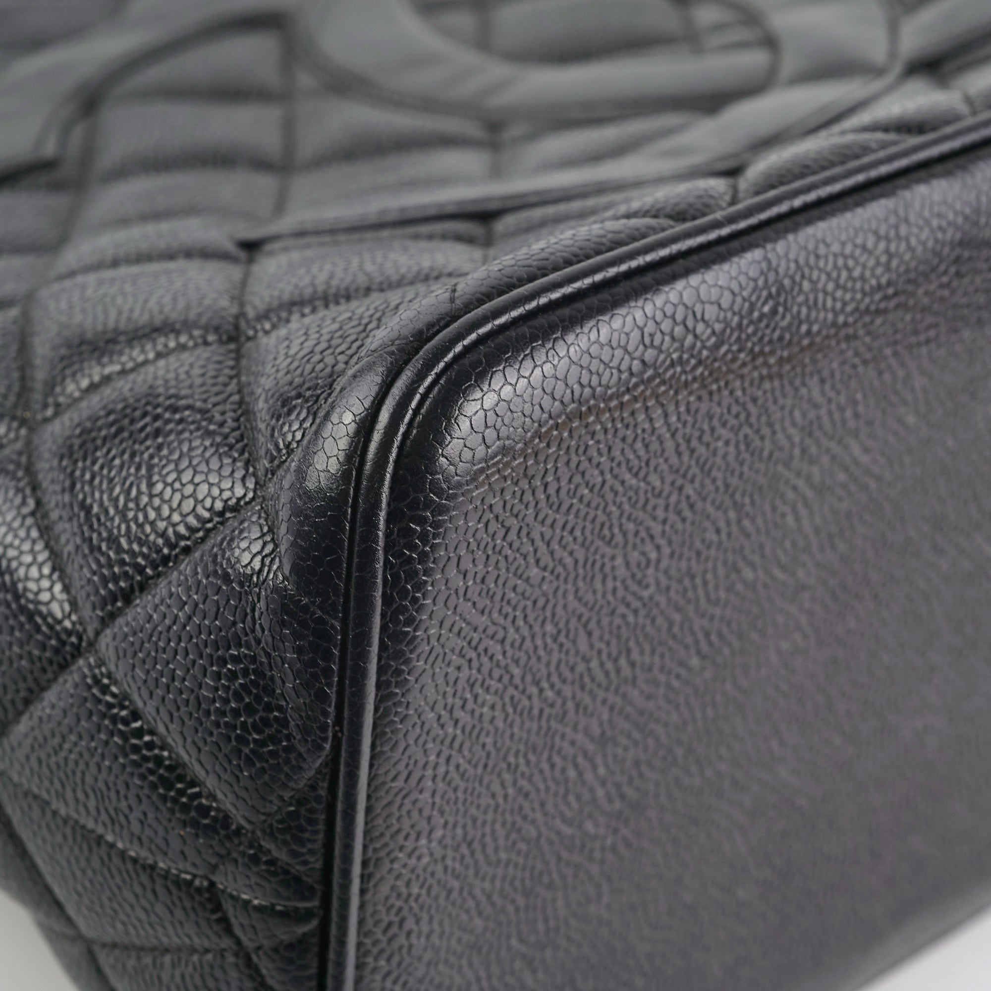 Chanel Mademoiselle Black Caviar Leather Tote Bag for Women - Luxury Designer Handbag for Work, Travel & Everyday Use