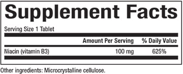 Vitamin B3 Niacin 100mg Supplement - Supports Energy Metabolism & Skin Health - for Daily Wellness & Cardiovascular Support