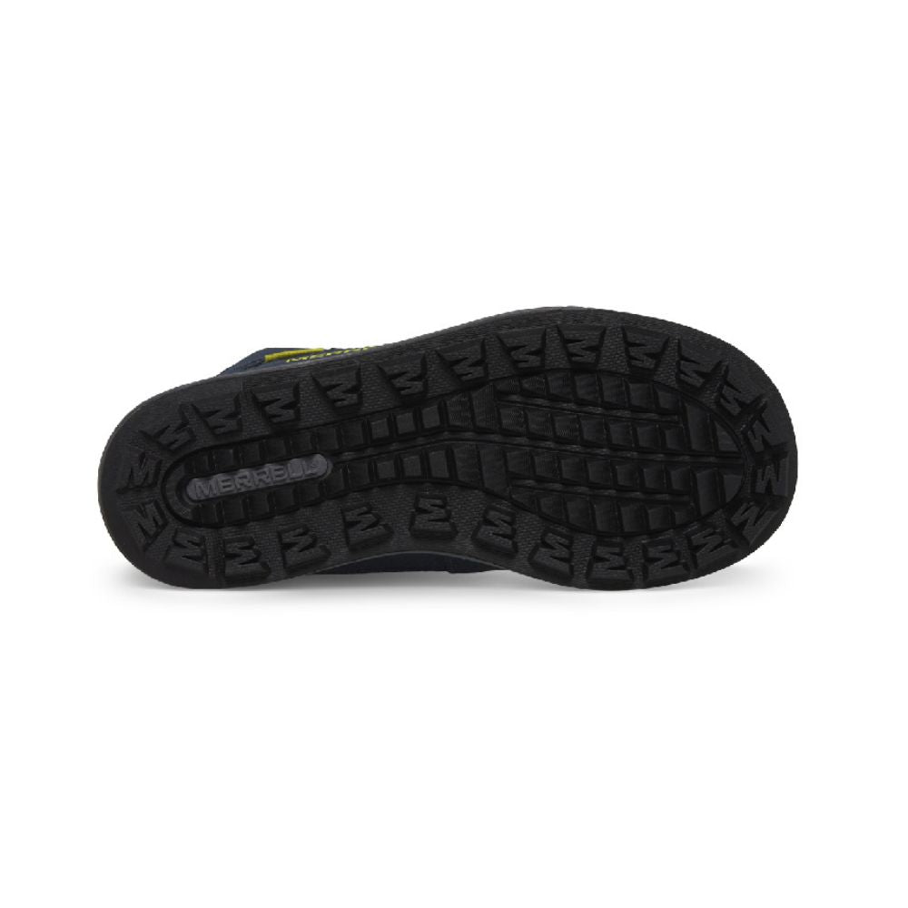 Merrell Snow Bank Kids Snow Boots - Waterproof Winter Boots for Boys & Girls, Navy/Lime, UK 6 / EU 38 - Perfect for Snow Play, Sledding & Cold Weather Adventures