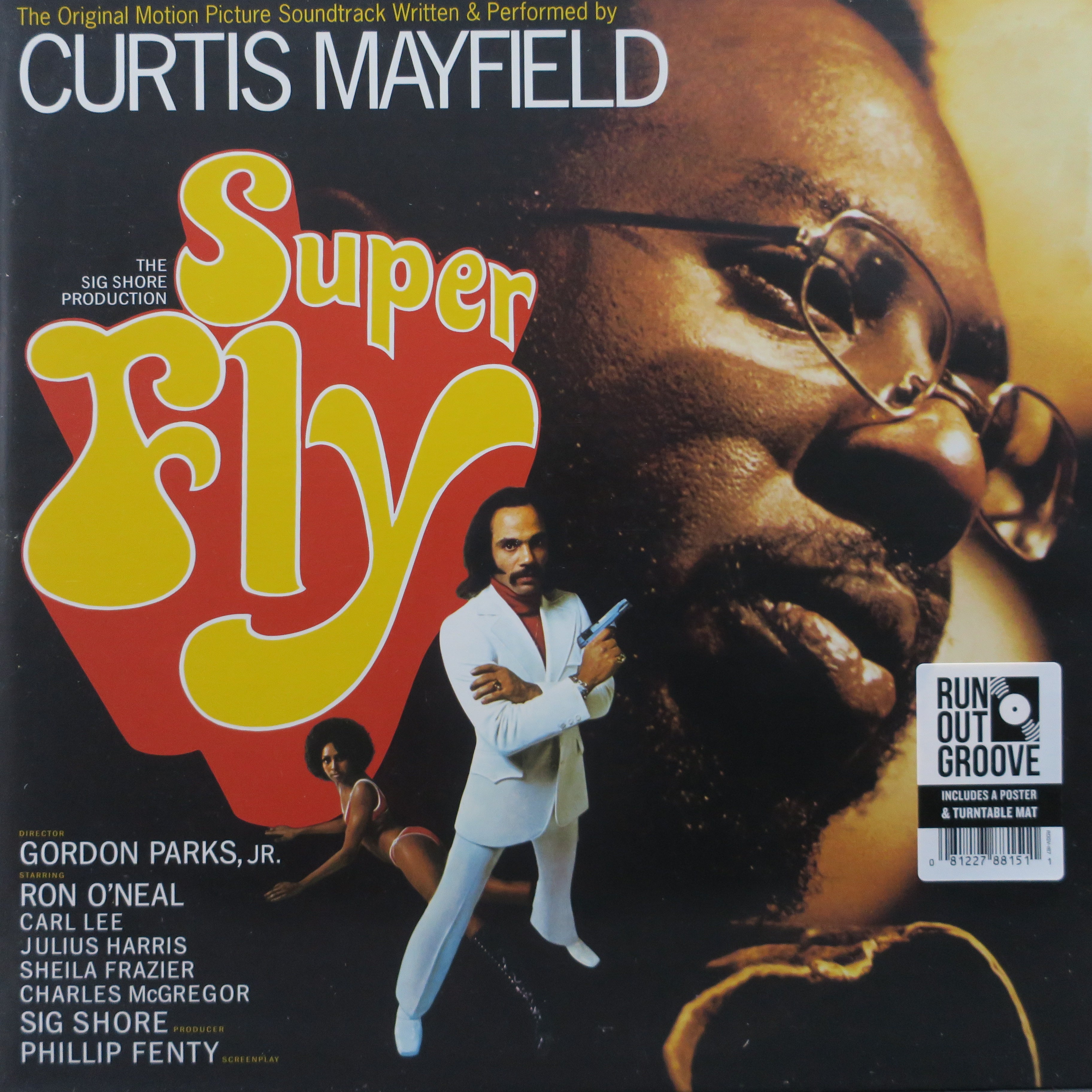 Curtis Mayfield 'Super Fly' Soundtrack 50th Anniversary Edition - Limited 2LP Vinyl Record with Slipmat & Poster - Perfect for Music Collectors and 70s Soul Fans