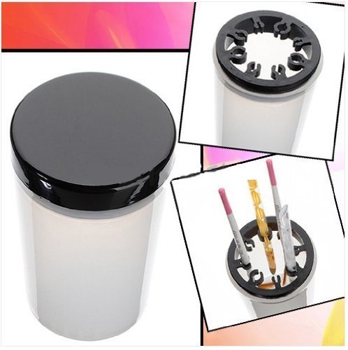 Beauticom Nail Art Brush Holder & Cleaner Cup - Acrylic UV Gel Brush Remover & Immersion Cleaner for Professional Nail Artists - Perfect for Salon, Home Manicure & Nail Art Studio Use