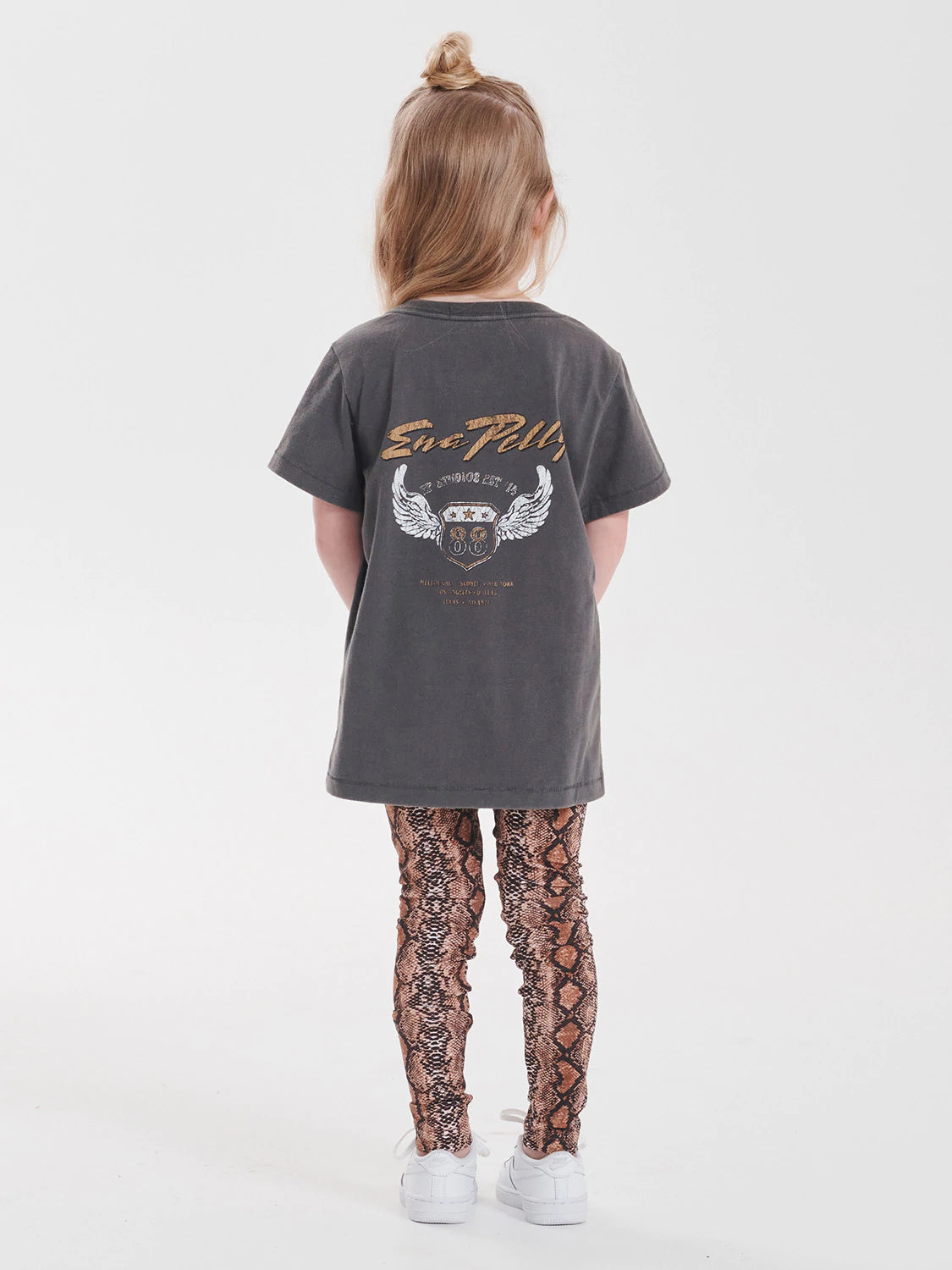 Ena Pelly Kids Printed Leggings | Snake Pattern Design | Stretchy Comfortable Pants for Girls | Perfect for Playdates, School & Outdoor Activities