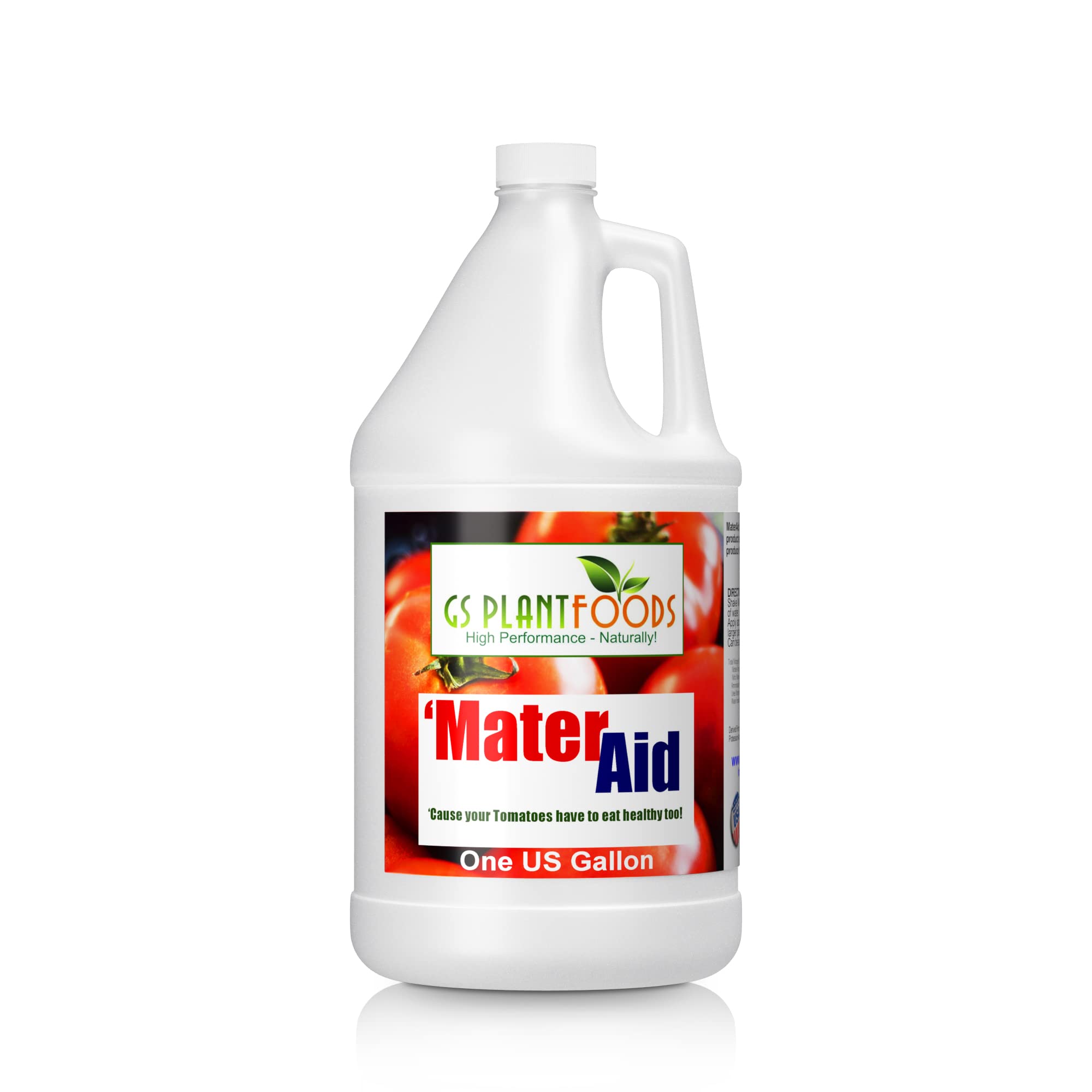 GS Plant Foods MaterAid Tomato Fertilizer - Premium 1 Gallon Plant Food for Feeding & Growing All Tomato Varieties - Ideal for Home Gardens, Greenhouses & Organic Tomato Farming