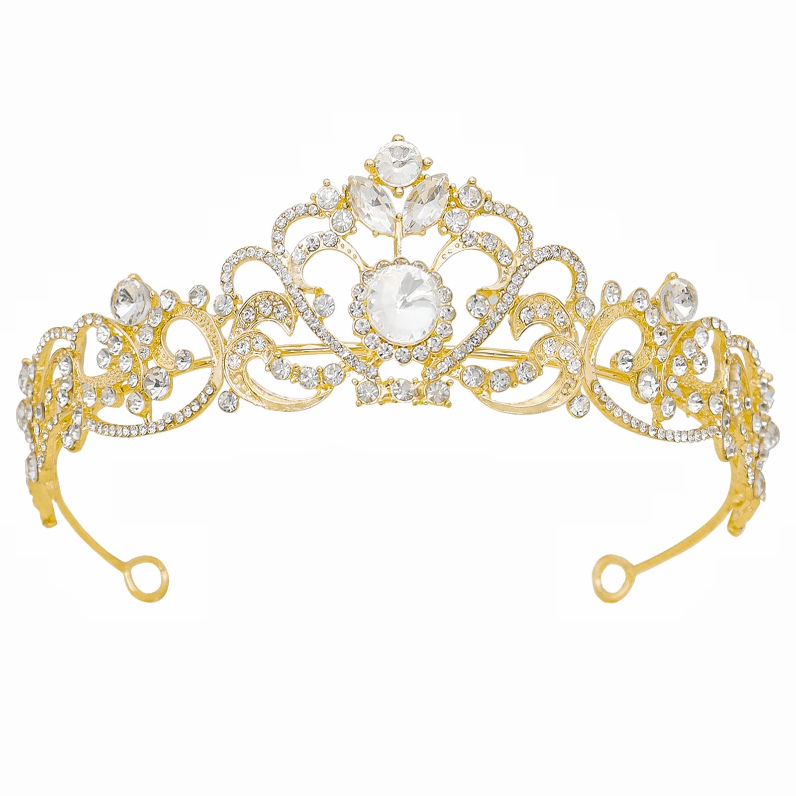 LIHELEI Women's Crystal Tiara Crown for Wedding, Birthday, Halloween & Princess Party - Elegant Bridal Headpiece & Girls' Costume Accessory for Special Occasions
