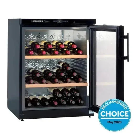 Premium Liebherr 60 Bottle Single Zone Wine Cooler - Black | Professional Wine Storage Cabinet for Home, Restaurant & Wine Cellar | Ideal for Red, White & Sparkling Wines