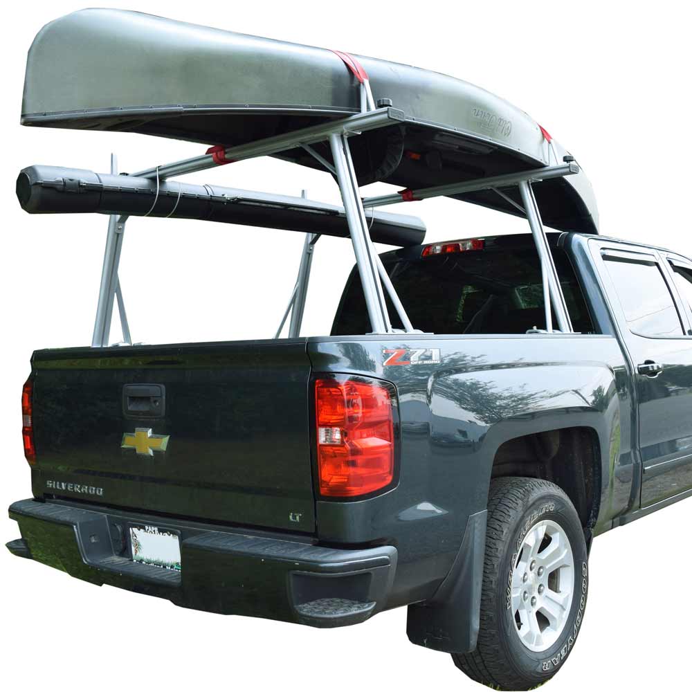 Malone TradeSport Truck Bed Rack with SeaWings Bundle - Heavy Duty Aluminum Cargo Carrier for Pickup Trucks - Perfect for Camping, Kayaking & Outdoor Adventures