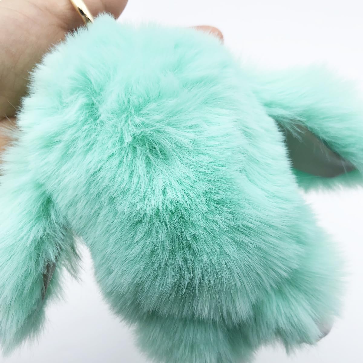 Cute Soft Faux Fur Bunny Keychain - Adorable Artificial Fur Key Ring for Car, Handbag, and Backpack - Perfect Gift for Kids, Women, and Pet Lovers