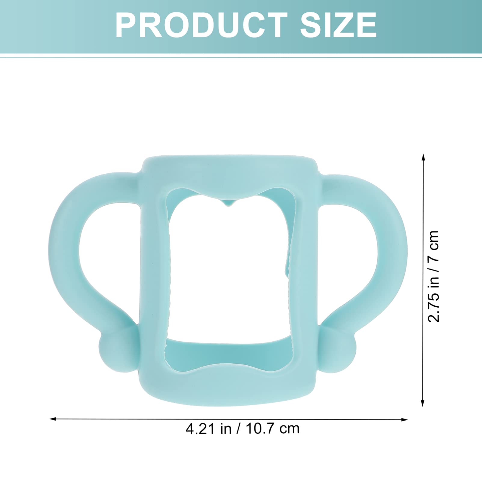 Kisangel 2-Pack Universal Silicone Baby Bottle Handles for Kids - Non-Slip Grip for Safe Feeding - Perfect for Infants, Toddlers & Travel Use
