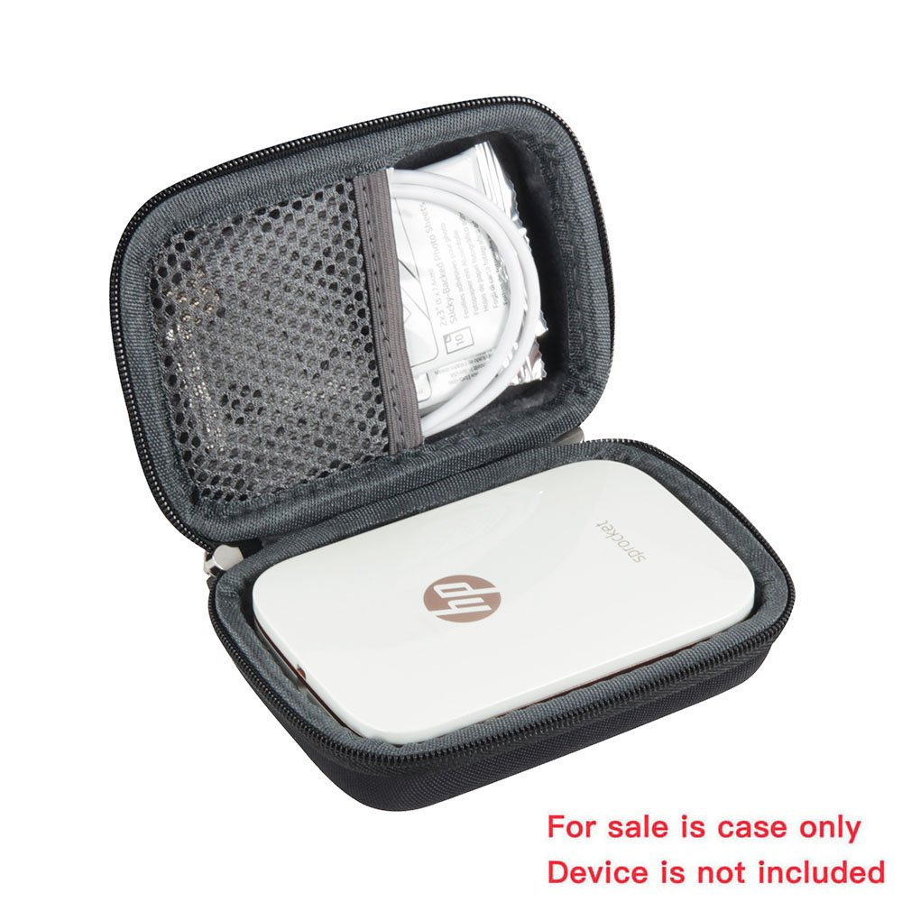 Hermitshell Hard EVA Travel Case for HP Sprocket Portable Photo Printer - Protective Storage Cover with Durable Shell, Compact Design for Travel & Home Use (Black)