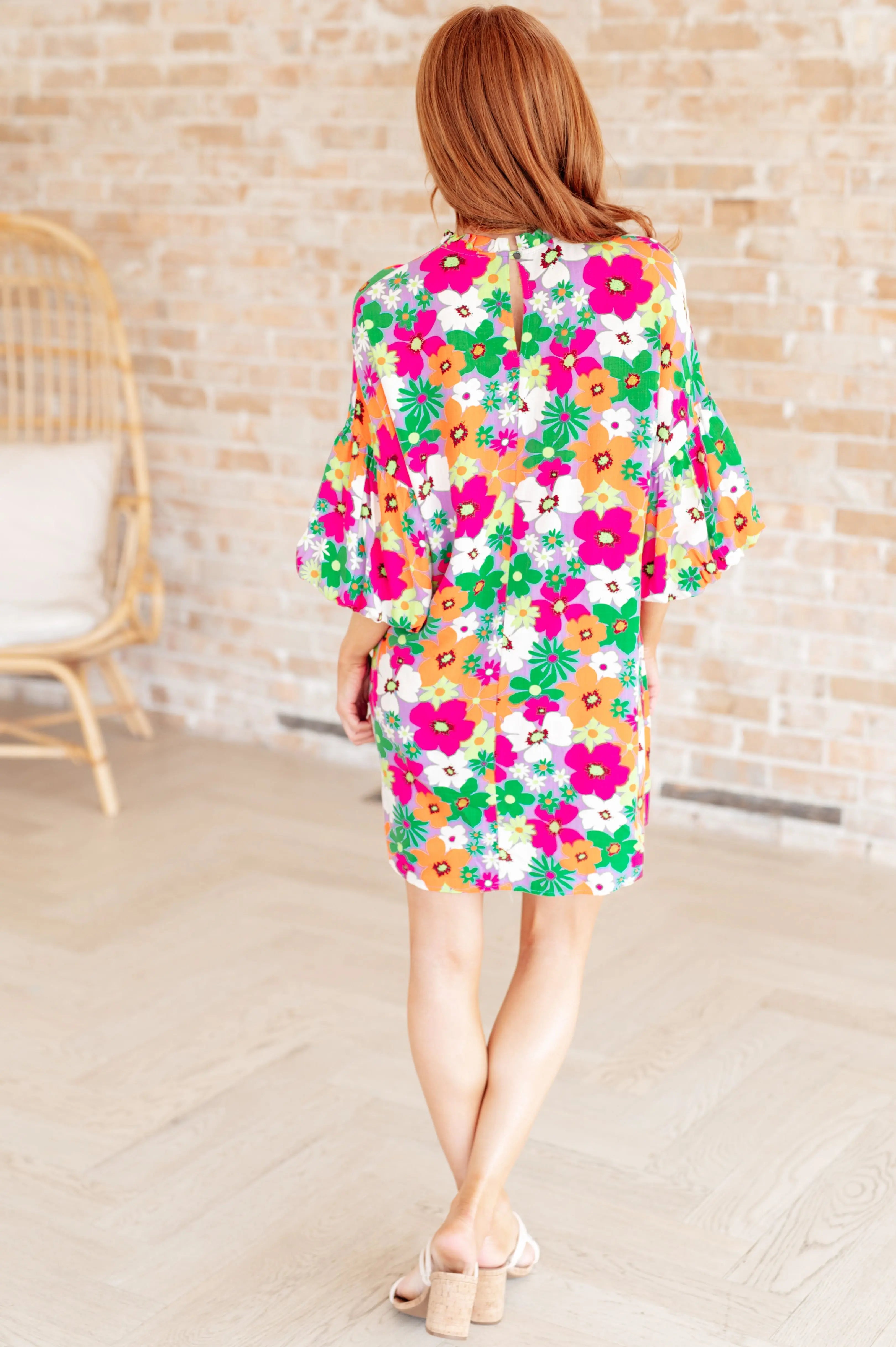 Bubble Sleeve Dress for Women - Flowy Short Sleeve Summer Dress - Perfect for Beach, Vacation, and Casual Outings