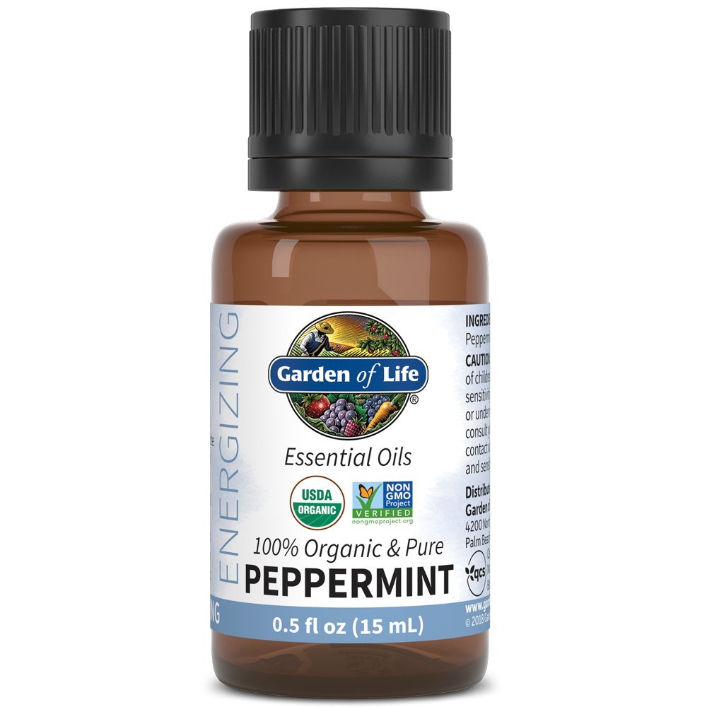 Organic Peppermint Essential Oil 0.5 fl oz (15 mL) - 100% Pure USDA Certified, Undiluted, Non-GMO - Aromatherapy, Diffuser, Massage, Meditation - Energizing & Refreshing for Home, Office, Yoga & Spa Relaxation