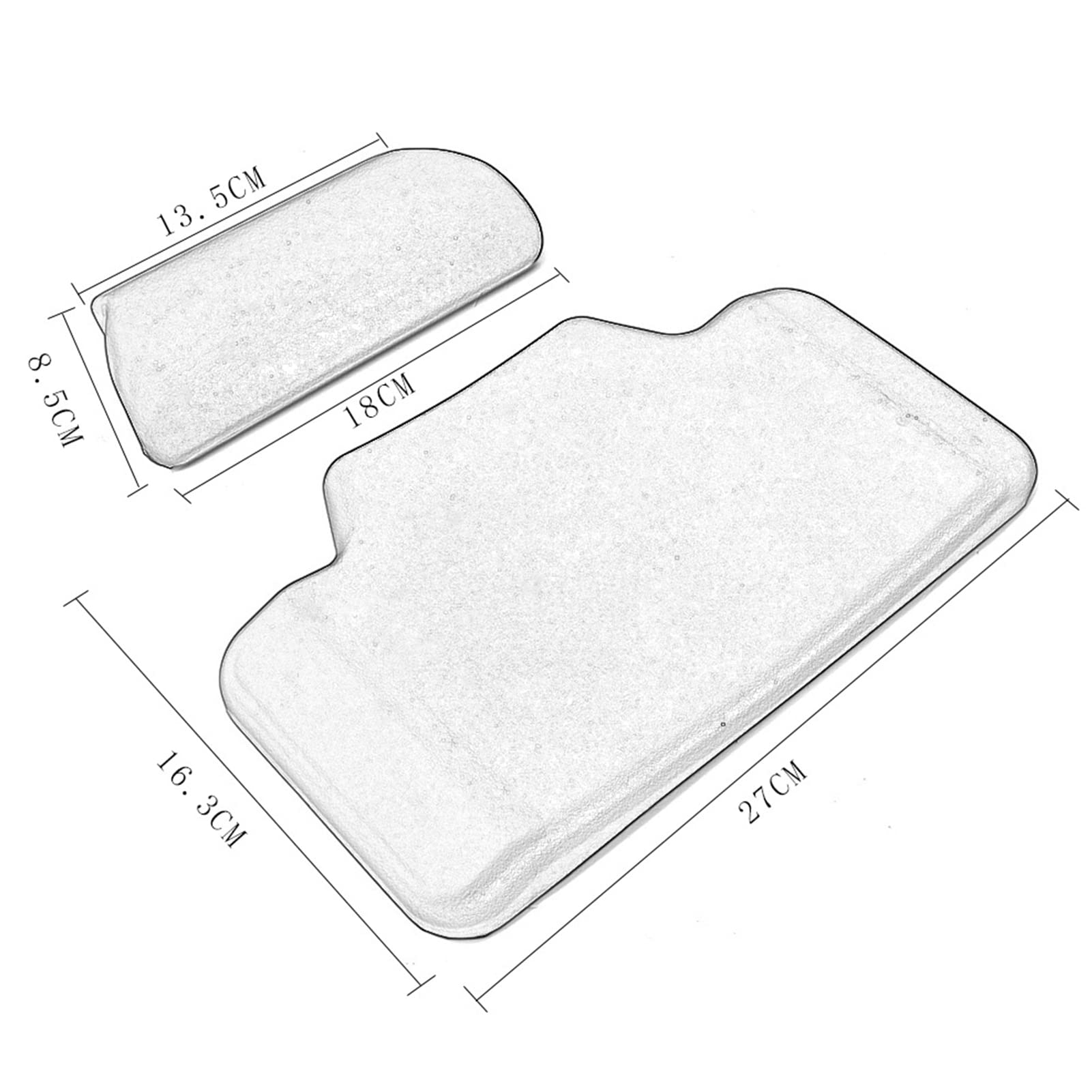 Acouto Motorcycle Top Box Backrest - Comfortable Passenger Cushion for Luggage Cases