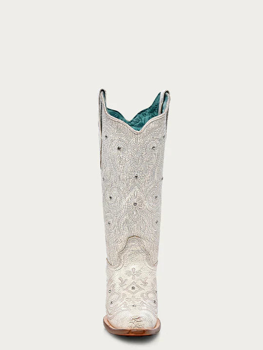 Women's Embroidered Crystal Snip Toe Cowboy Boots - Western Style Fashion for Country Dancing, Rodeo & Casual Wear