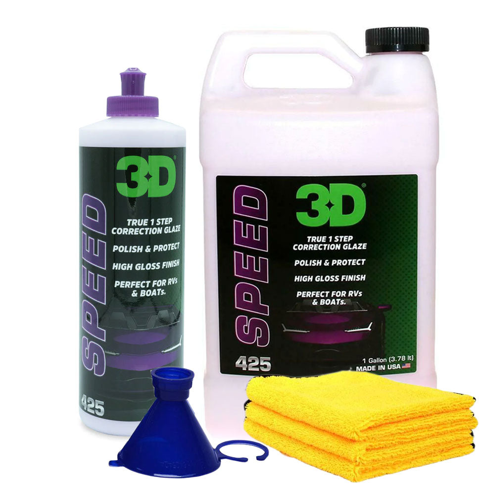 3D Speed 144 oz. Refill Kit - High-Performance Car Wax & Polish for Ultimate Shine - Perfect for Detailing, Show Cars & Daily Drivers