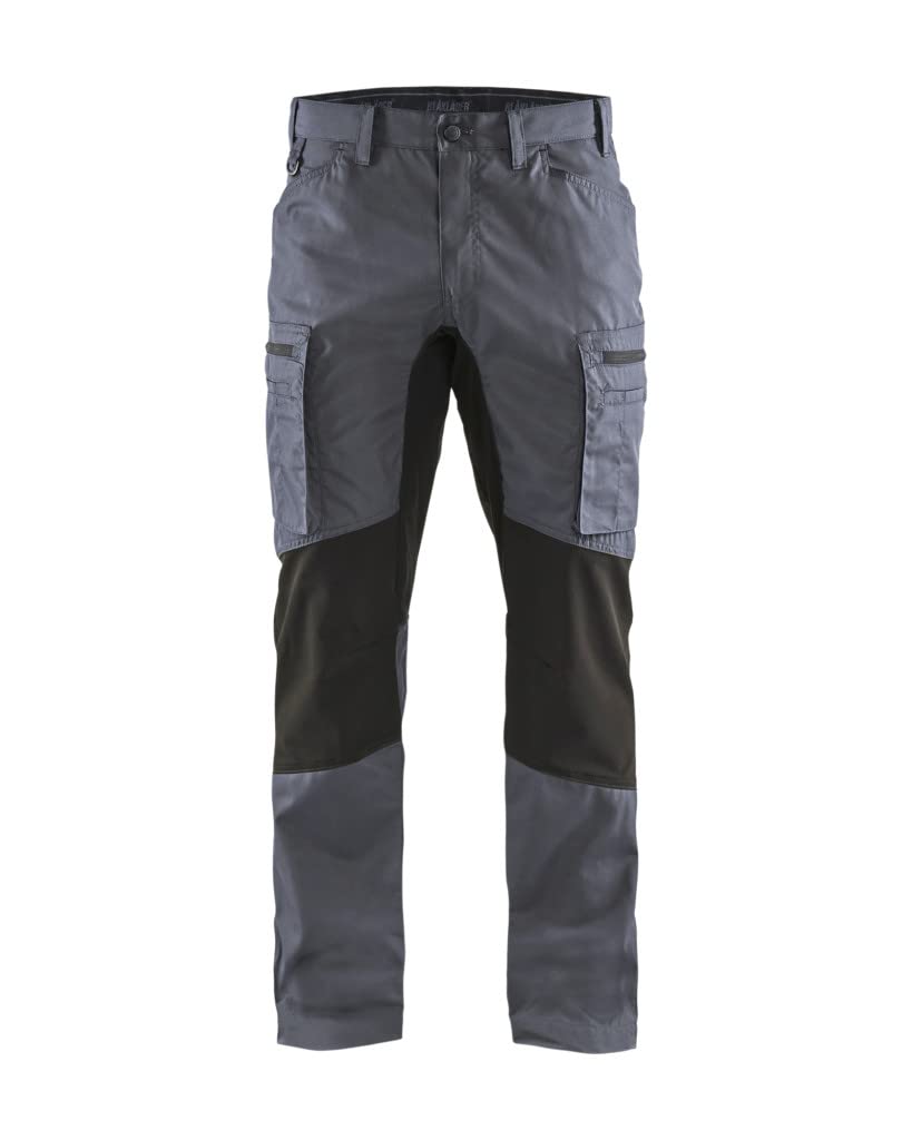 Blaklader 145918459499D92 Stretch Safety Pants - Grey/Black, D92 Size - Durable Work Pants for Construction & Industrial Use