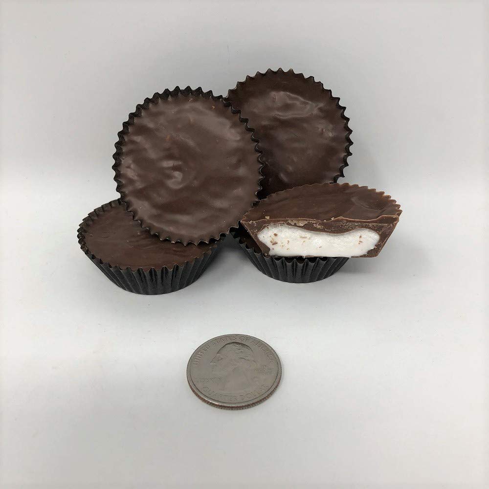 Boyer Mallo Cups Milk Chocolate Unwrapped Bulk Candy - 4 Pounds (64oz) for Baking, Gift Baskets & Party Favors | Delicious Chocolate Covered Marshmallow Treats
