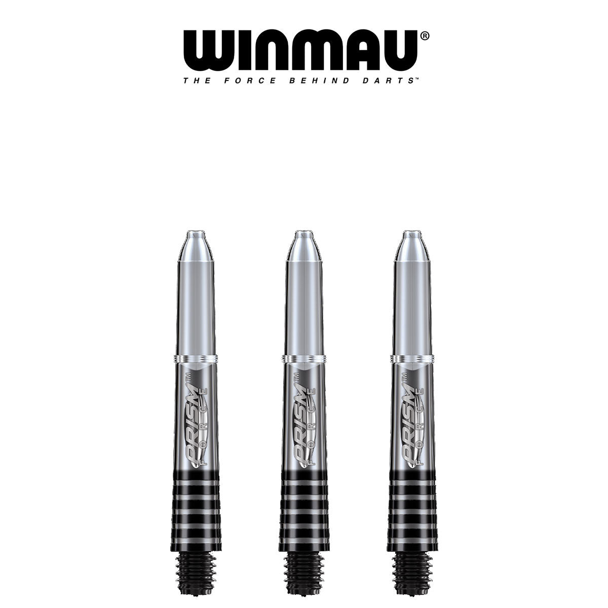 WINMAU Prism Force Ring Lock Dart Shafts - Short Clear Dart Shafts for Steel Tip Darts | Professional Dart Accessories for Bars, Tournaments & Home Practice