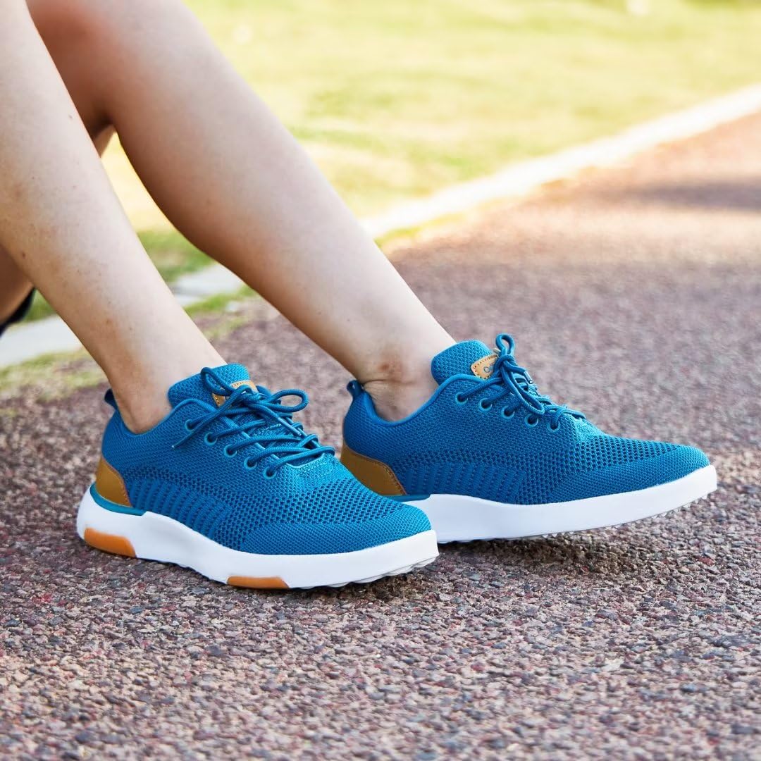 OrthoComfoot Women's Orthopedic Sneakers for Plantar Fasciitis Relief - Comfortable Arch Support Walking Shoes with Orthotic Insoles for Foot & Heel Pain - Fashionable Casual Supportive Sneakers for Work, Travel & Daily Wear