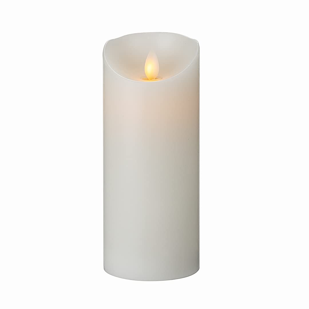 Fire Tek 3 x 7 Inch Flameless LED Pillar Candles Set of 10 - Real Wax Battery Operated Candles with Dancing Flame Effect, Remote Control (Sold Separately) - Perfect for Home Decor, Wedding Centerpieces, Romantic Dinners & Holiday Parties