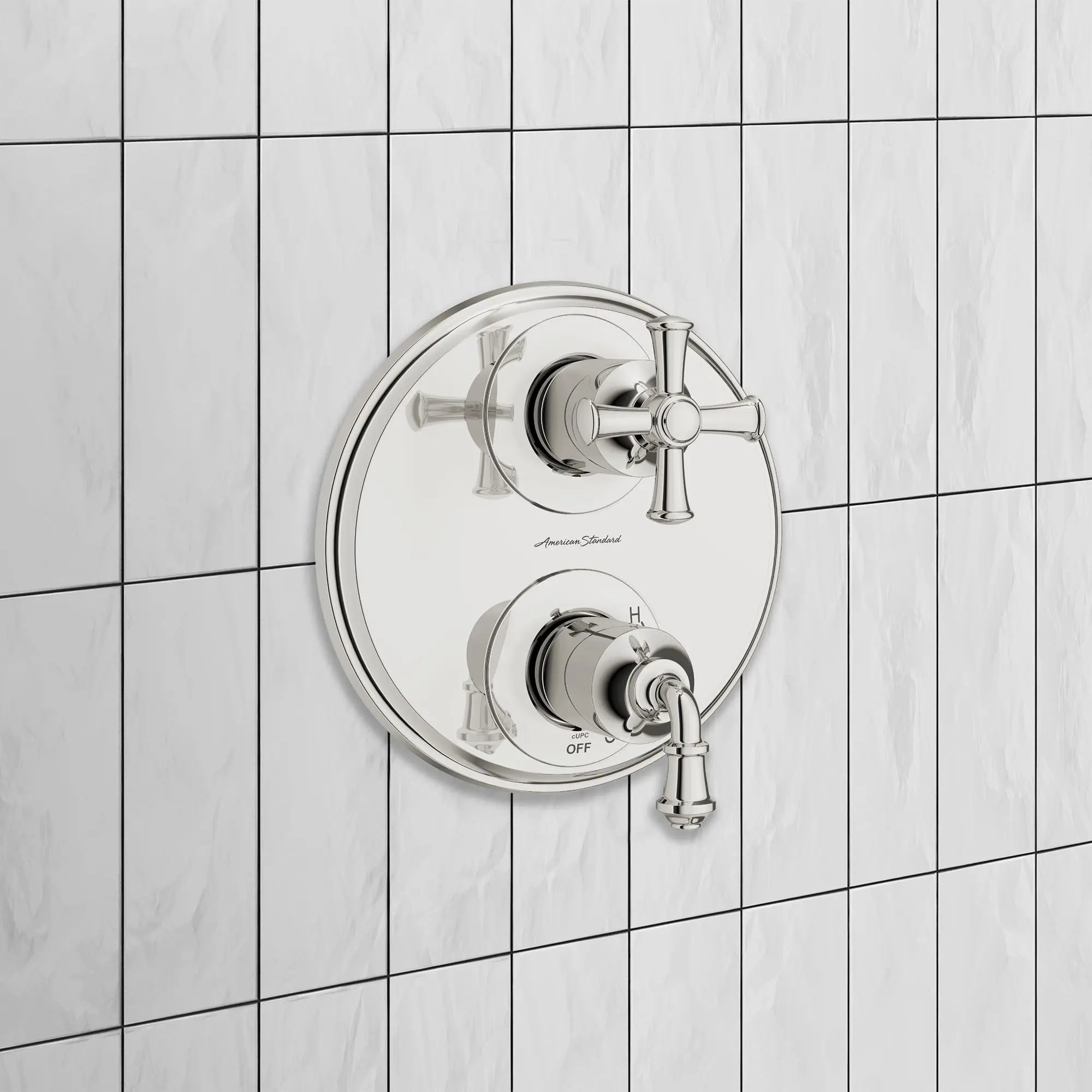Delancey® 2 Handle Integrated Shower Diverter Trim Kit - Chrome Finish for Bathroom & Shower Remodel - Perfect for Modern Home Upgrades