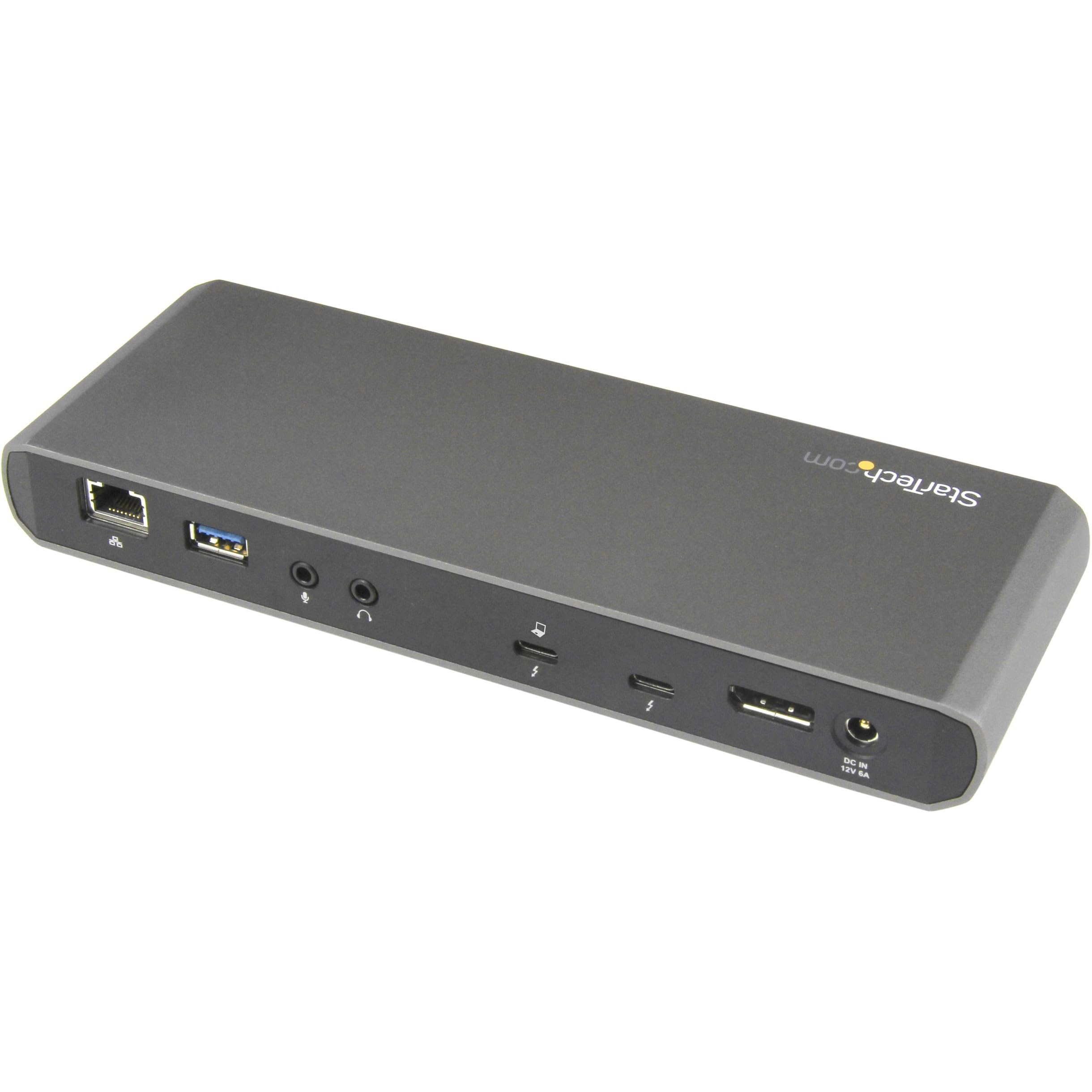StarTech.com Thunderbolt 3 Dual 4K Docking Station for Mac & Windows Laptops - 85W Power Delivery - USB C Hub with Dual Monitor Support for Home Office & Gaming Setup