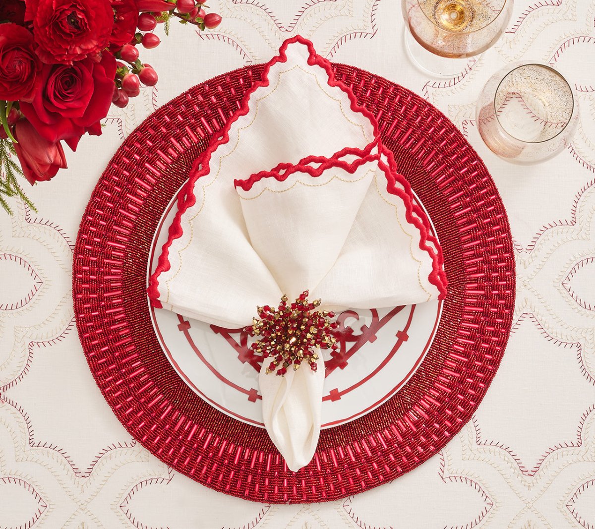 Premium Palisade Placemats Set of 2 - Waterproof & Heat-Resistant Table Mats for Dining, Kitchen, and Outdoor Use - Elegant Home Decor for Everyday Meals and Entertaining