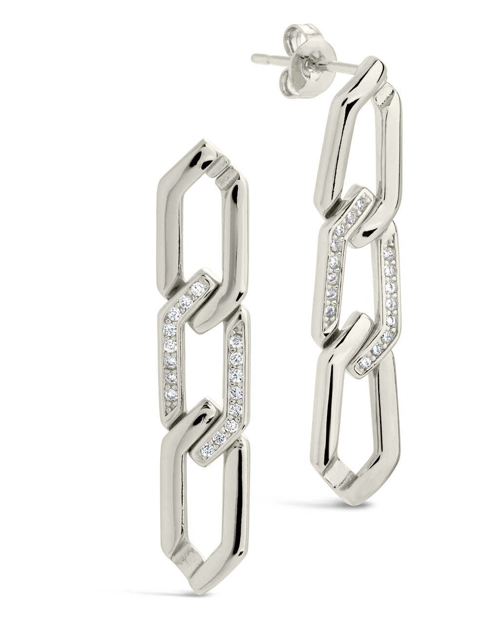 Kinslee Chain Drop Stud Earrings for Women - Dainty Gold Plated Elegant Jewelry - Perfect for Parties, Weddings & Everyday Wear