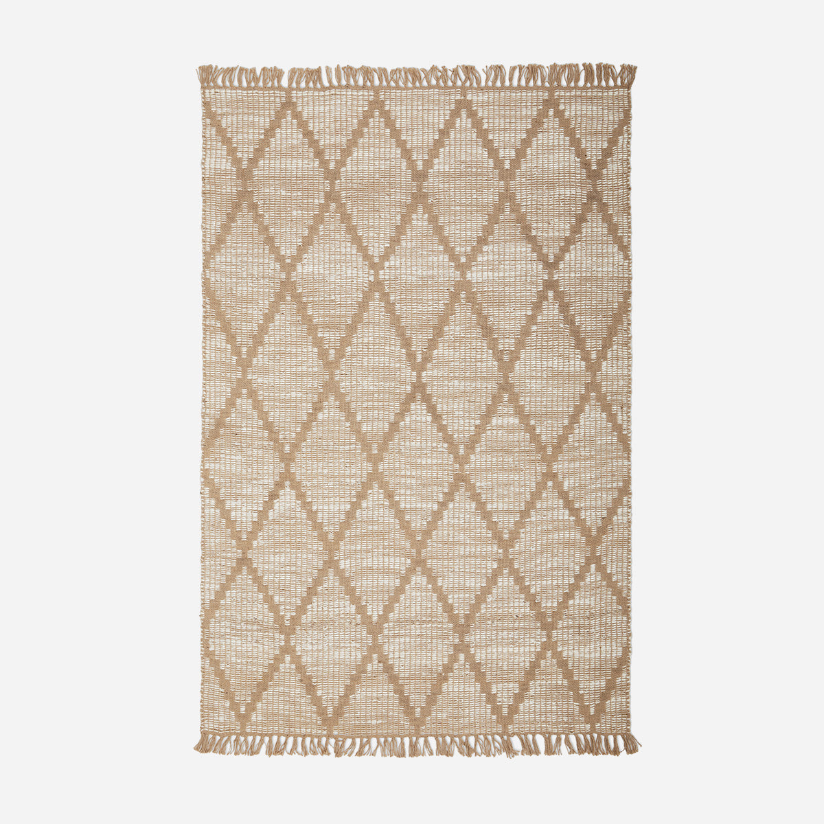 Handmade Bali Rug - Premium Jute & Cotton Boho Chic Area Rug for Living Room, Bedroom & Nursery - Eco-Friendly & Soft Floor Decor