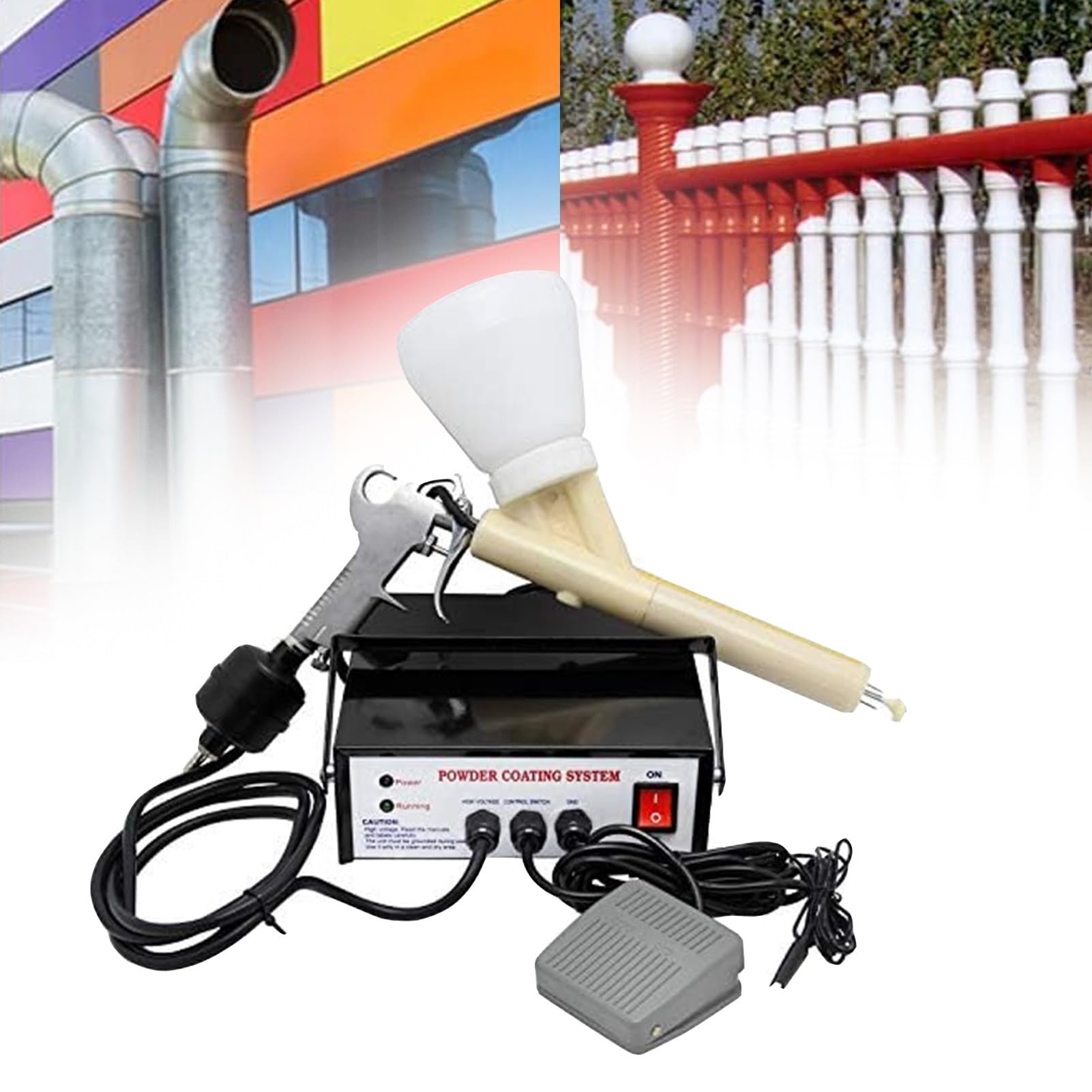 Electrostatic Powder Coating Gun System - Portable Air Spray Paint Gun for Metal, Wood & Automotive Parts - Perfect for DIY Projects, Industrial Use & Home Repairs