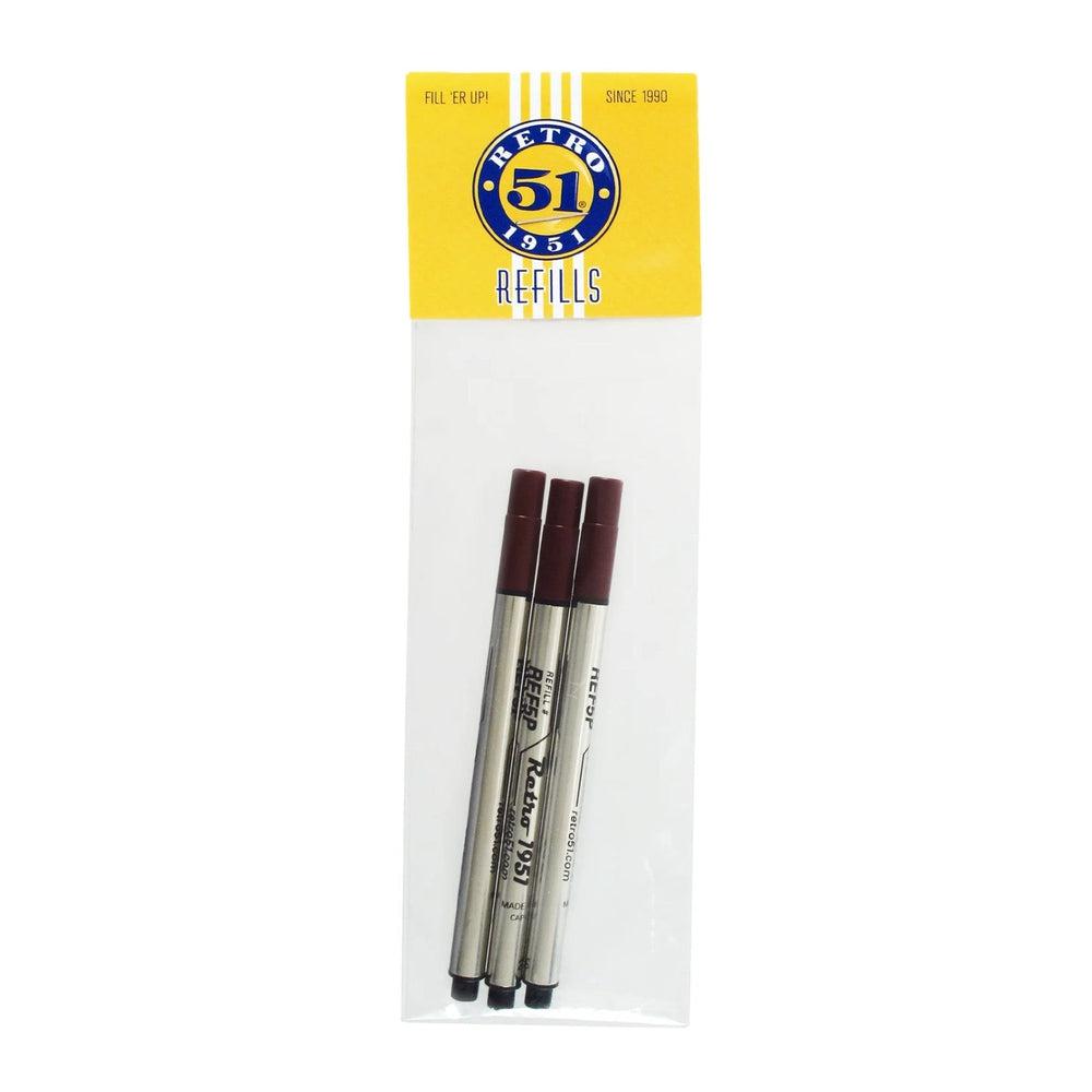Retro 51 Tornado Capless Rollerball Pen Ink Refills - 3 Pack for Smooth Writing - Perfect for Office, Journaling & Gift Giving