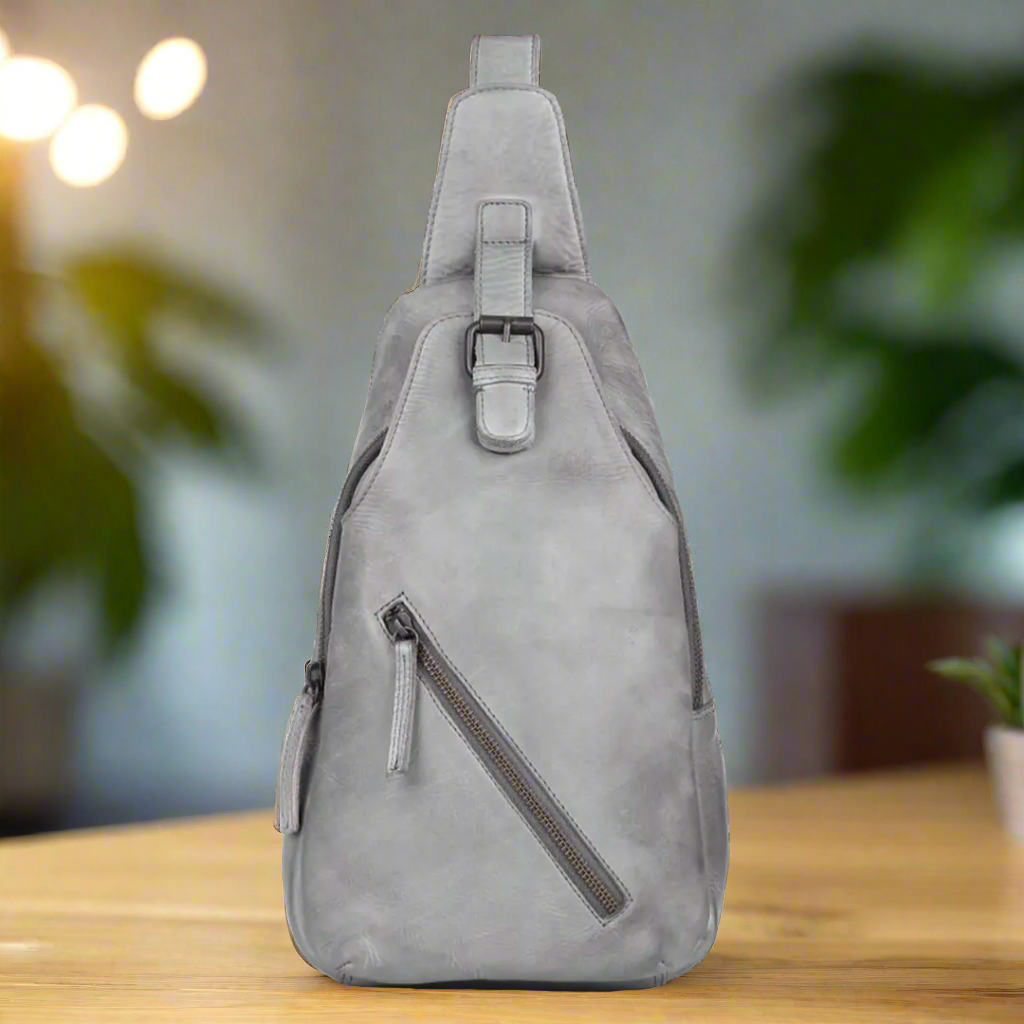 Off The Shoulder Leather Chest Backpack - Stylish & Durable Crossbody Bag for Women - Perfect for Travel, Hiking, and Everyday Use