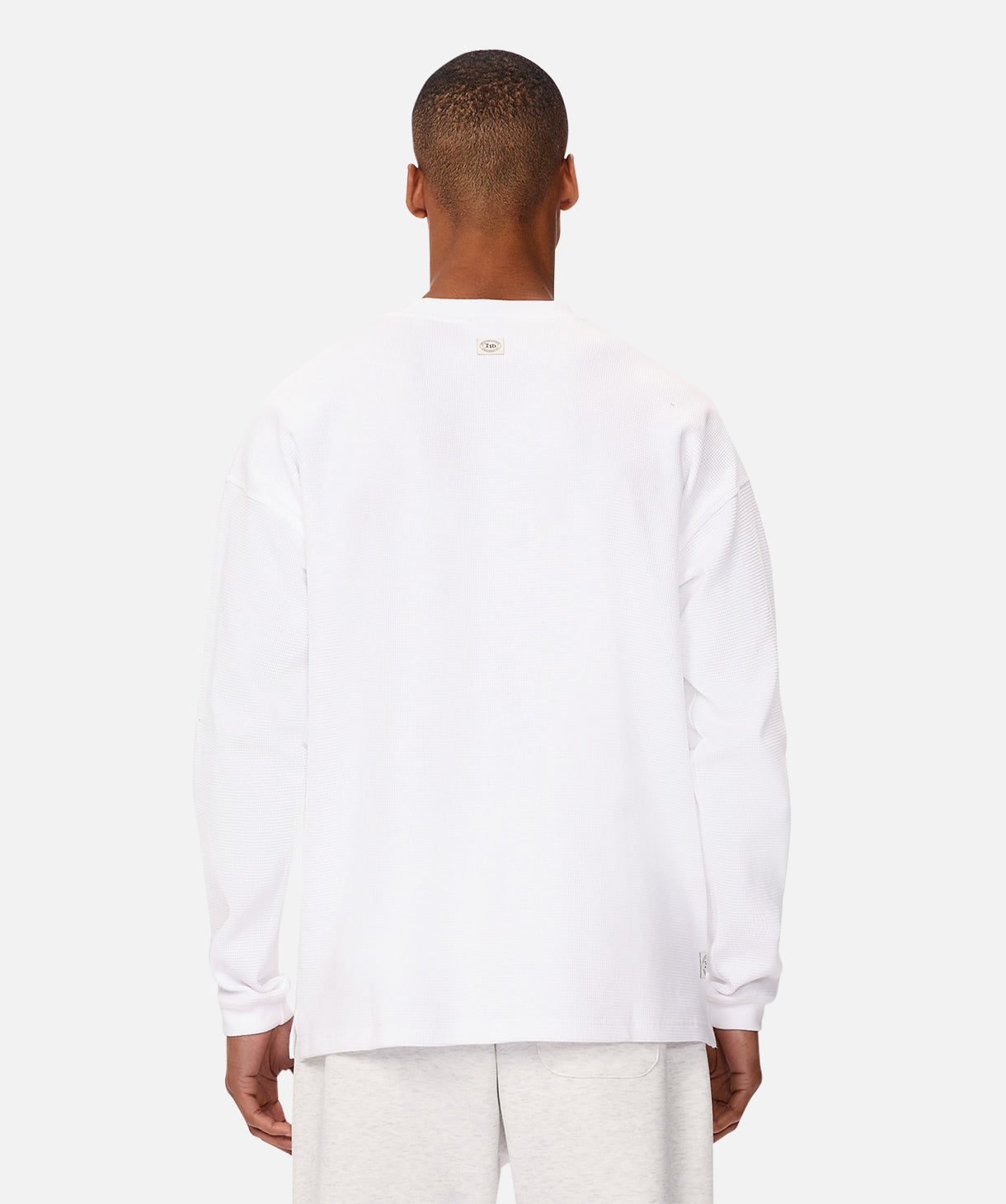 Bridgeport Waffle Long Sleeve T-Shirt in Chalk - Comfortable Casual Wear for Men | Perfect for Everyday Outfits, Layering & Cool Weather