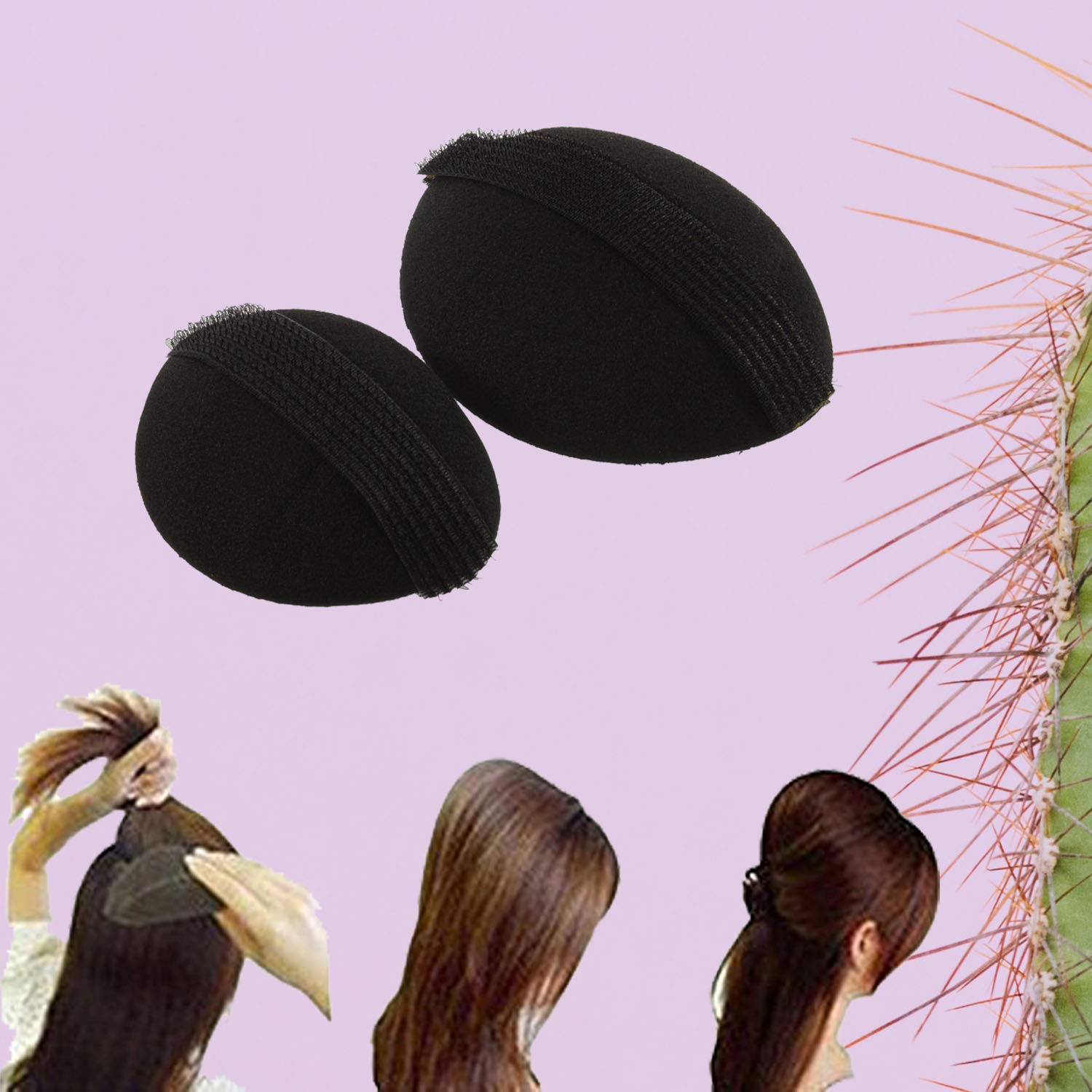 GuruEmbellish Hair Donut Bun Maker & Volumizer Puff Set - 5-Piece Hair Styling Accessories Kit for Women & Girls | Perfect for French Twist, Updos, Ponytails & Special Occasions
