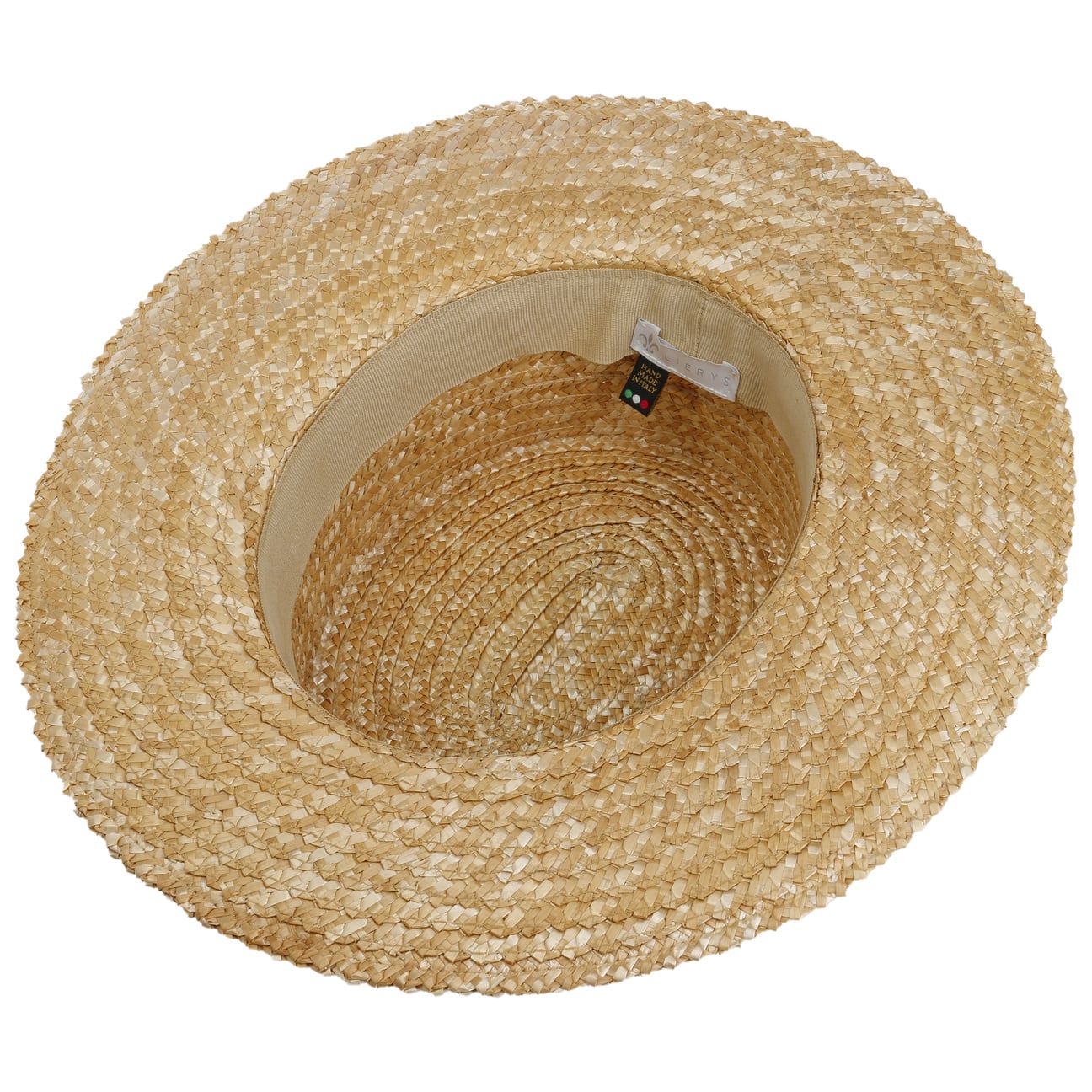 Lierys Natural Wheat Straw Boater Hat - Wide Brim Sun Hat for Women & Men - Perfect for Beach, Garden, and Summer Outdoor Activities
