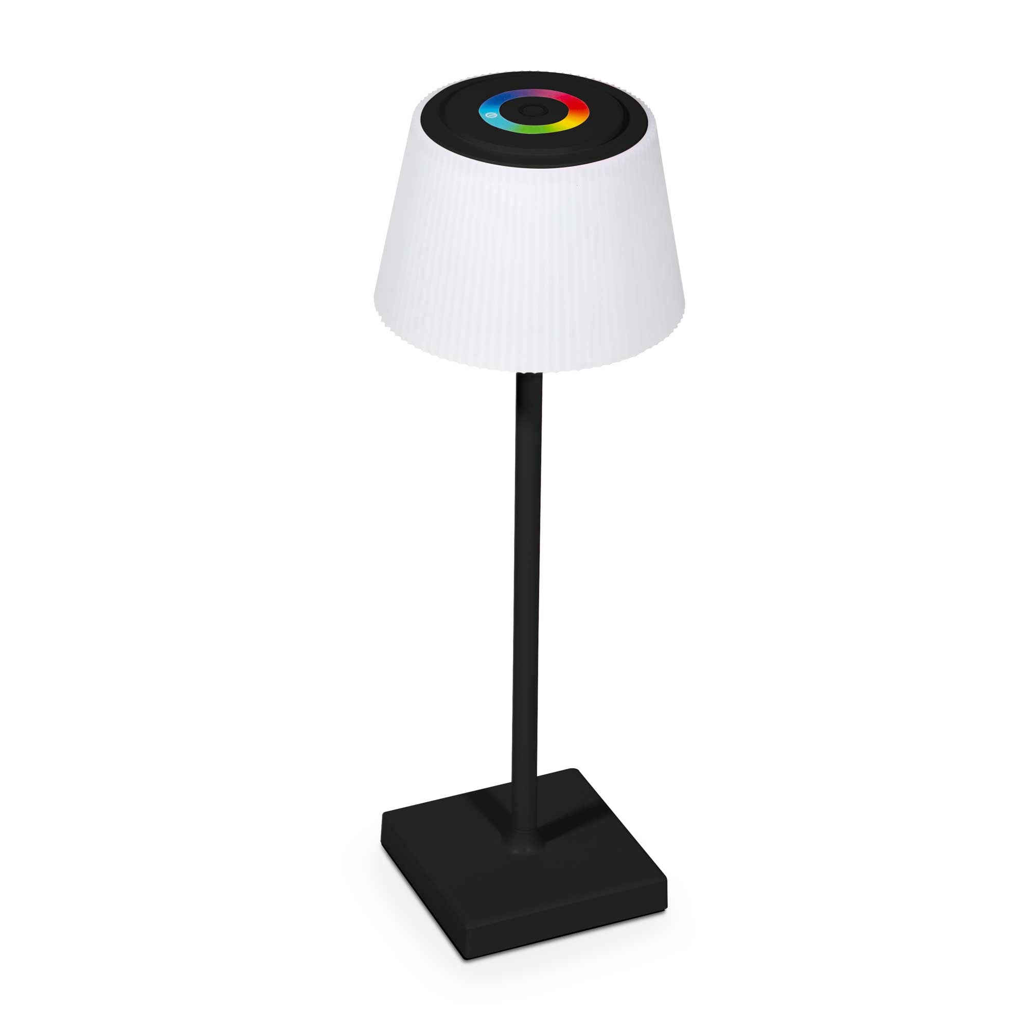 Rechargeable LED Table Lamp with RGB Color Changing - Portable Desk Light for Home, Office, Restaurant - Black (Model DH212) - Perfect for Bedroom Nightstand, Study Room, and Cafe Ambiance Lighting