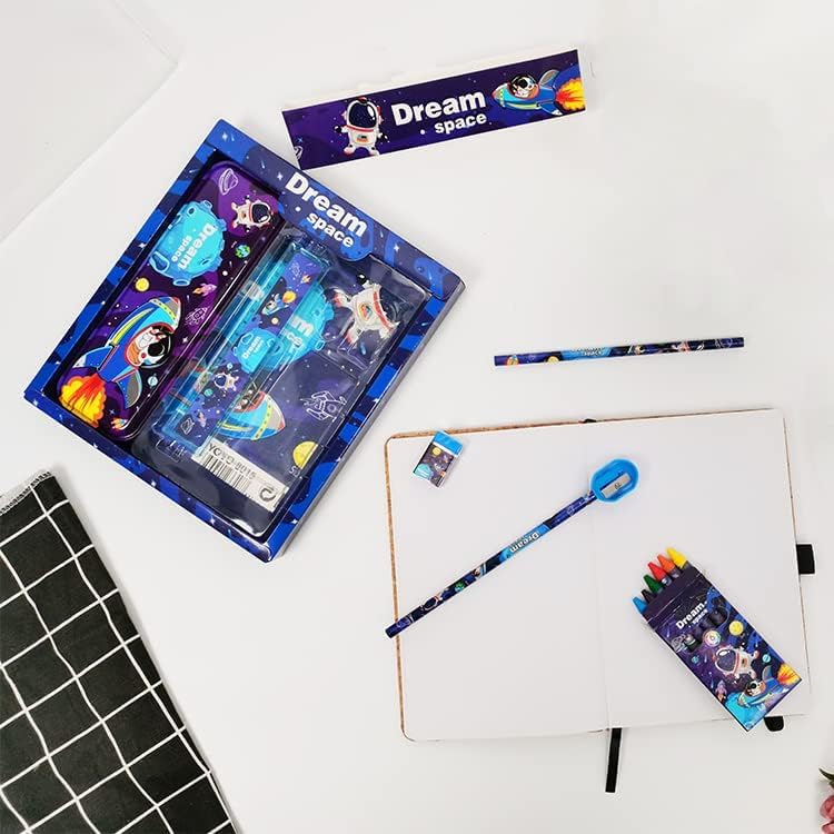 PRIMEFAIR 7-in-1 Stationery Gift Set for Kids - Colorful School Supplies Combo for Boys & Girls (Pencils, Erasers, Rulers) - Perfect for Birthdays, Classroom Rewards & Back-to-School Essentials