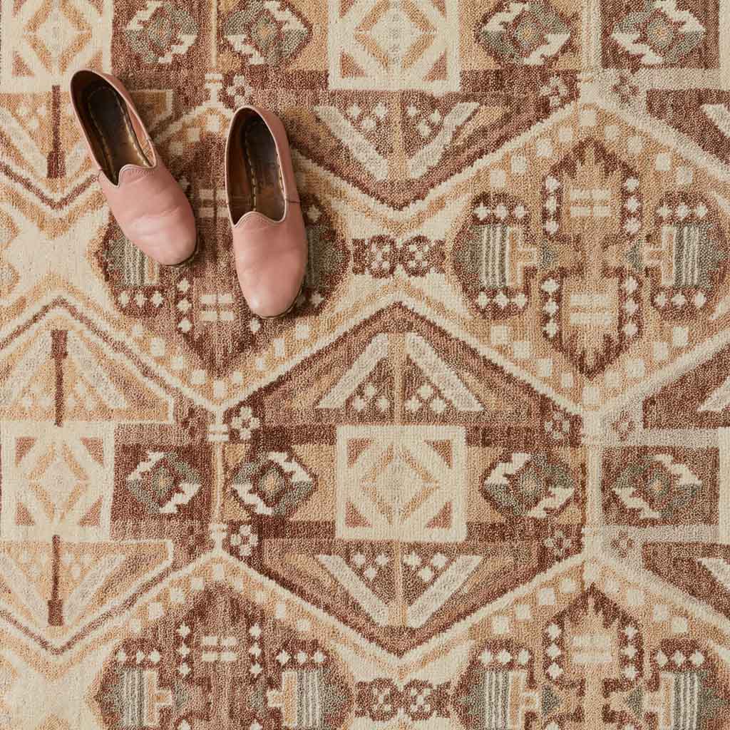 Handmade Danvi Hand Knotted Wool Area Rug - Non-Slip Traditional Persian Design for Living Room, Bedroom & Dining Room Decor