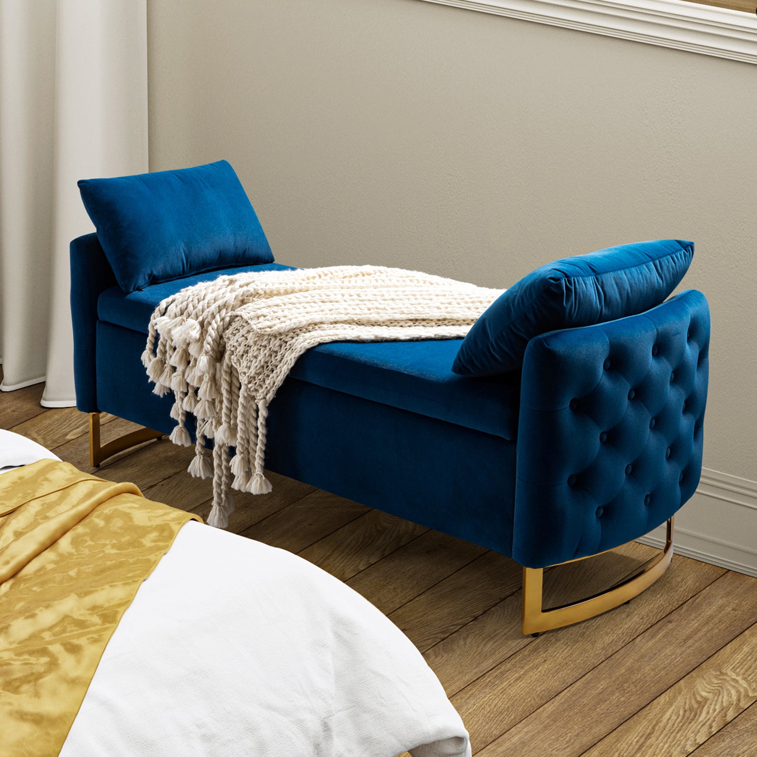 Angelo Upholstered Flip Top Storage Bench - Stylish Ottoman with Hidden Storage for Living Room, Bedroom & Entryway - Perfect for Home Organization & Extra Seating