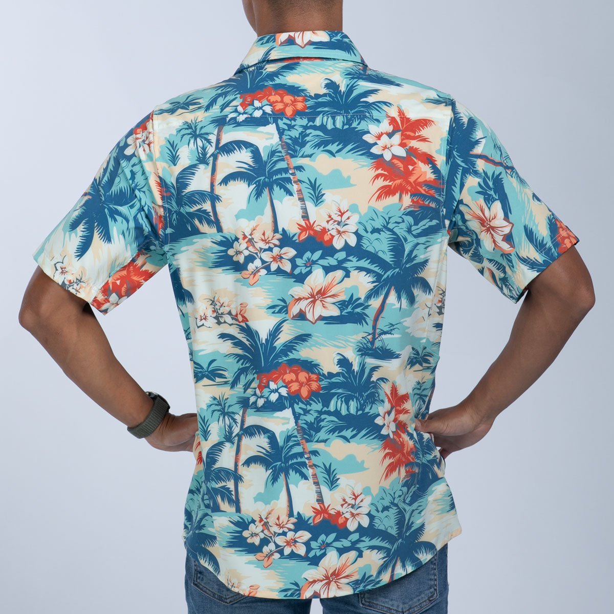 Vintage Hawaiian Hula Party Shirt for Men - Retro Button Up Shirt with Unique Design - Perfect for Luau, Beach Parties, and Summer Events