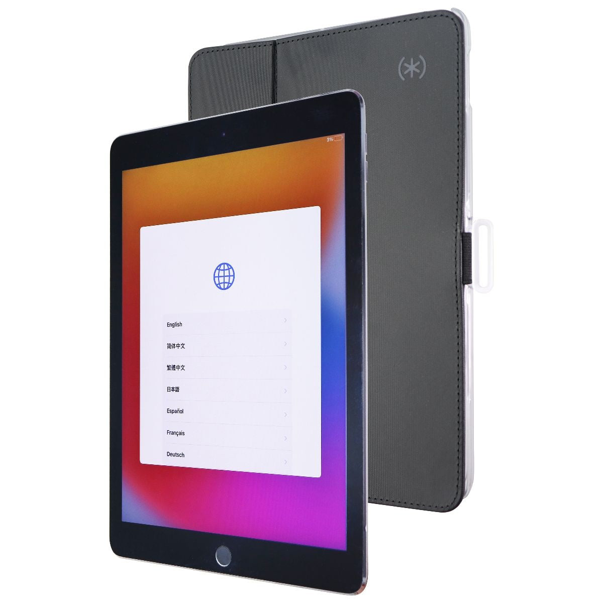 Apple iPad Air 2 (9.7 inch) Wi-Fi 128GB Space Gray - Tablet with Protective Case Bundle for Work, Study & Entertainment