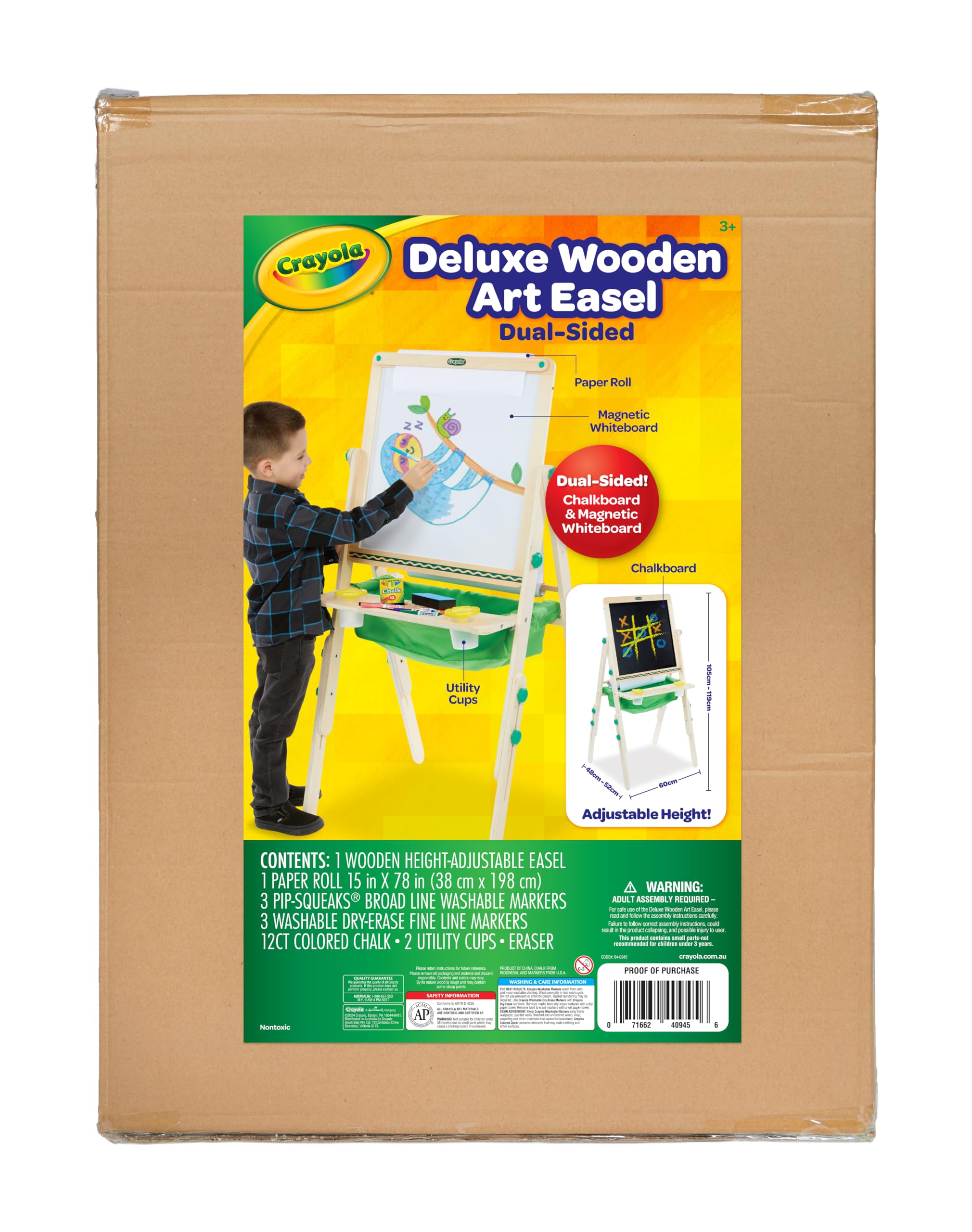 Crayola Deluxe Wooden Art Easel Set for Kids Ages 3-6 with Drawing Supplies - Perfect for Home, Classroom & Creative Play | Amazon Best Seller