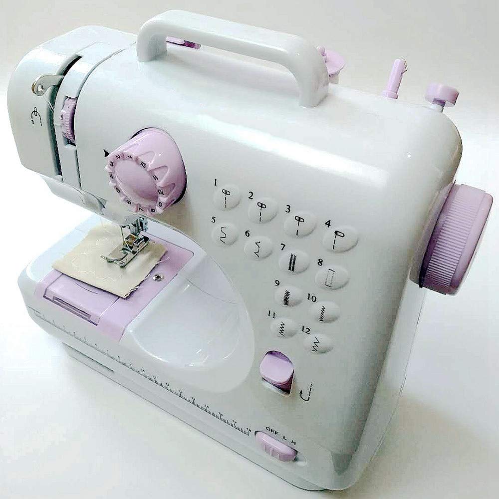 12 Built-in Stitch Patterns Portable Sewing Machine for Home Use - Perfect for DIY Crafts, Clothing Repairs & Quilting Projects